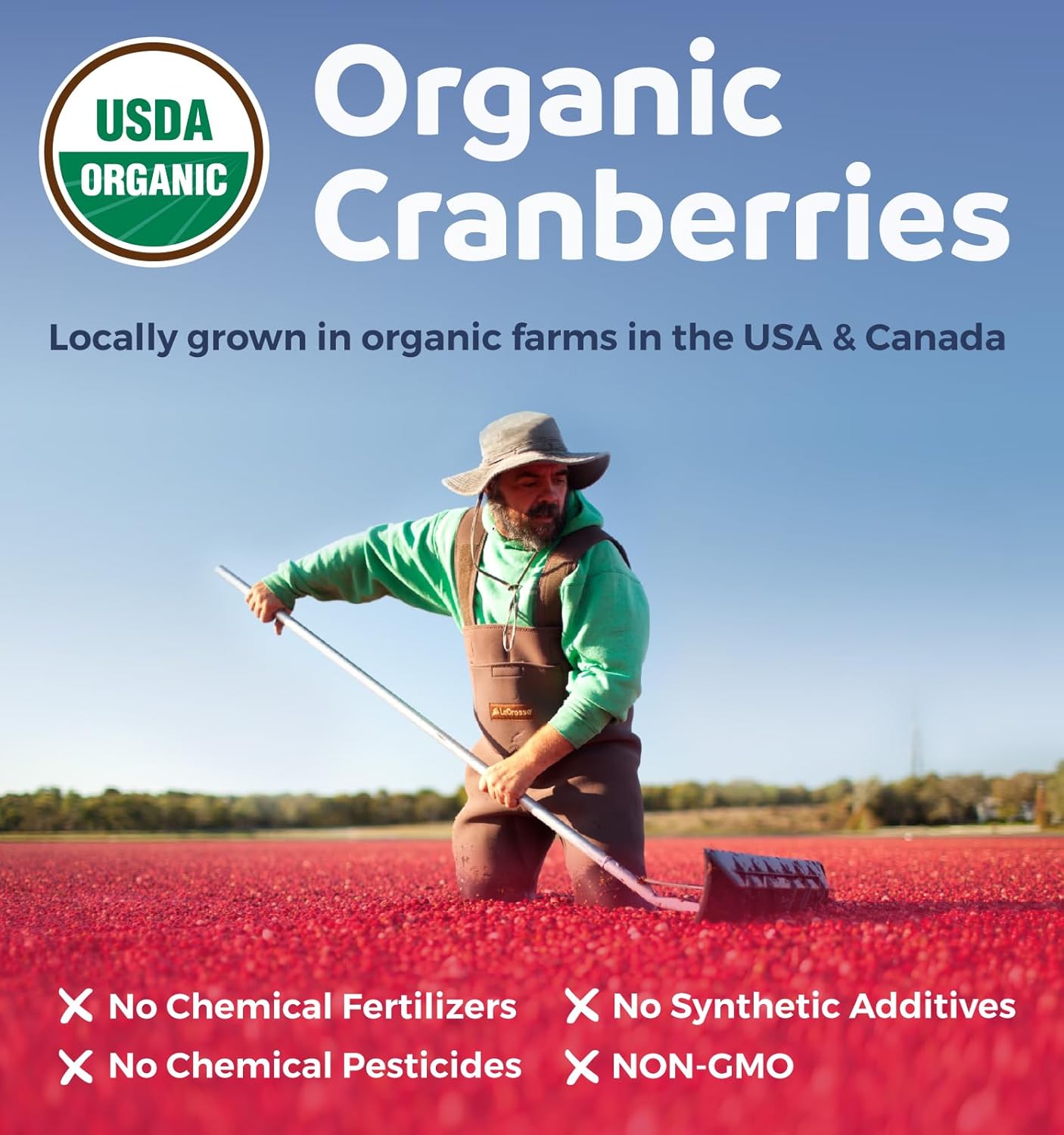 Organic Cranberry Extract Capsules - Super 50X Potency Cranberry Pills for Women to Support Urinary Tract Bladder and Kidney - Vegan Non-GMO USDA Organic North American Sourced (4 Month Supply)