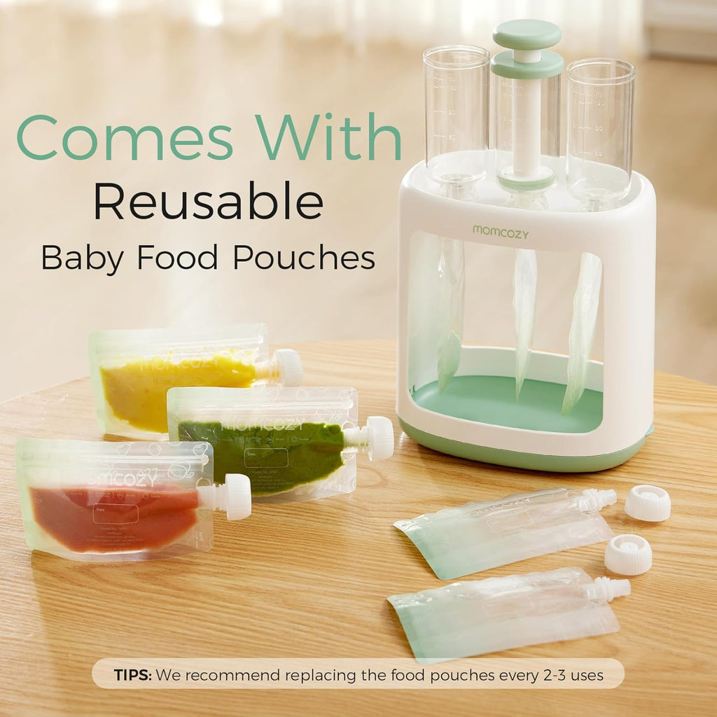Squeez Station,Bab Foo Maker&Pouc Fille fo Homemad Bab Puree BPA-Free Dishwashe Safe wit Reusabl Bab Foo Pouche fo Babie Toddlers