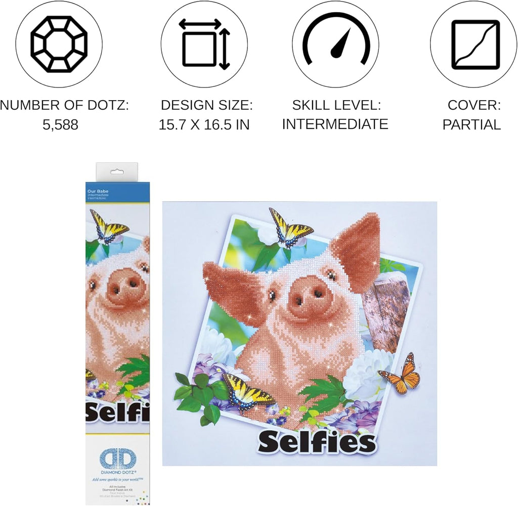 DIAMON DOT Ou Bab Pi Diamon Paintin Kit fo Adult Diamon Ar Kit Relaxin Creativ Craf Ki wit Dot Gem 15.7inchx16.5inch