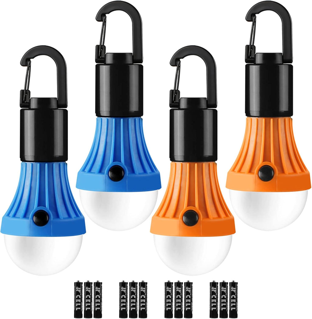 Lepr LE Campin Lantern Campin Essentials Lightin Modes Hangin Ten Ligh Bulb wit Cli Hoo fo Camping Hiking Hurricane Storms Outages Collapsible Batterie Included Packs