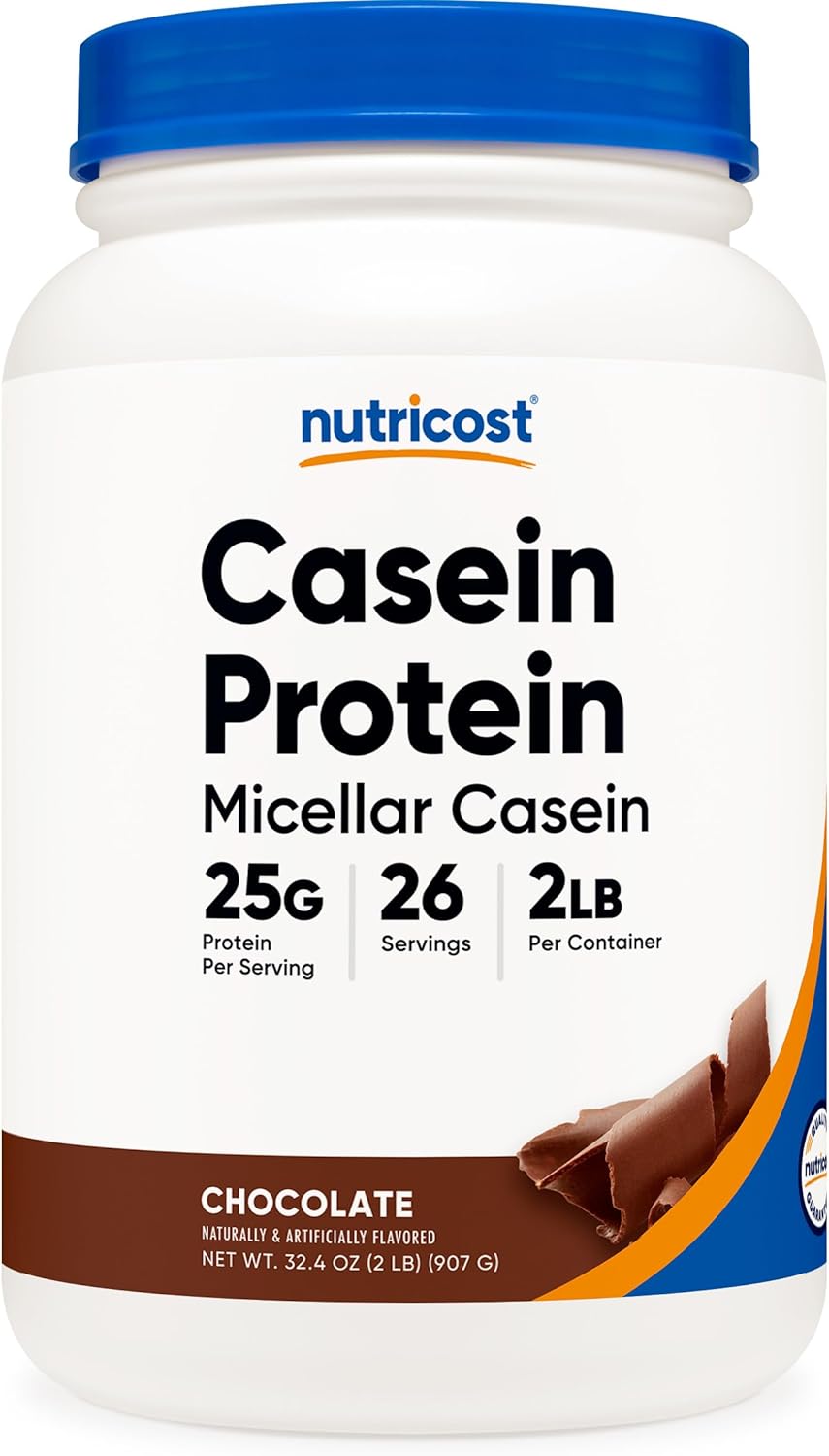 Nutricost Casein Protein Powder 5lb Vanilla - Micellar Casein, Gluten Free, Non-GMO