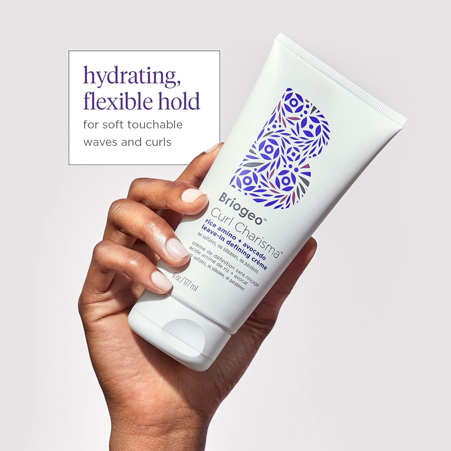 Briogeo Curl Charisma Rice Amino + Avocado Leave-In Defining Cr¨¨me, Anti Frizz Hair Styling Moisturizer, Leave In Cream for Wavy, Curly, Coily Hair, Boosts Hydration, Vegan, Cruelty-Free