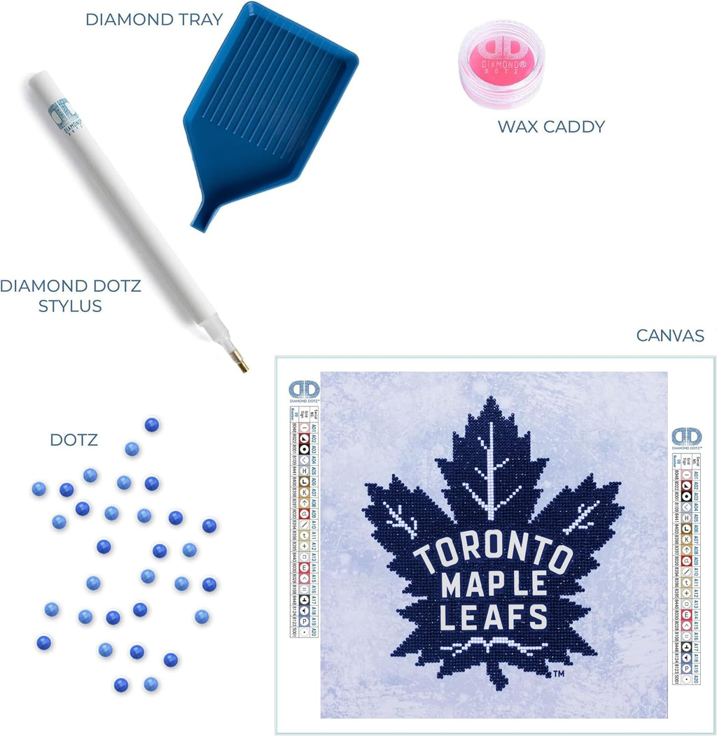 DIAMON DOT NH Toront Mapl Leaf Hocke Diamon Paintin Kit fo Adult Diamon Ar Kit Relaxin Creativ Craf Ki wit Dot Gem 12.6inch 12.6inch