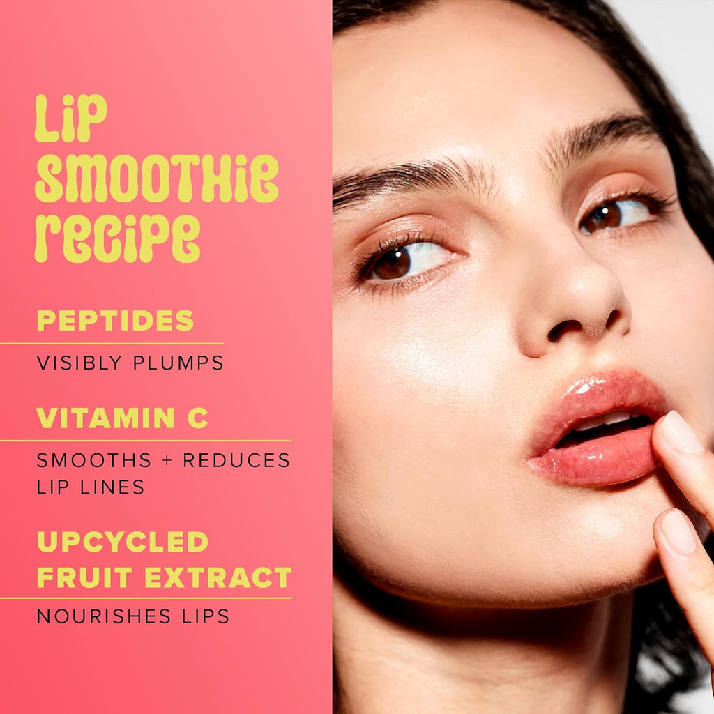 Farmacy Peptide Lip Smoothie - Hydrating Lip Balm with Vitamin C to Visibly Plump Smooth Lines - Nourishing Treatment with a High-Gloss Finish - Apple (10g)