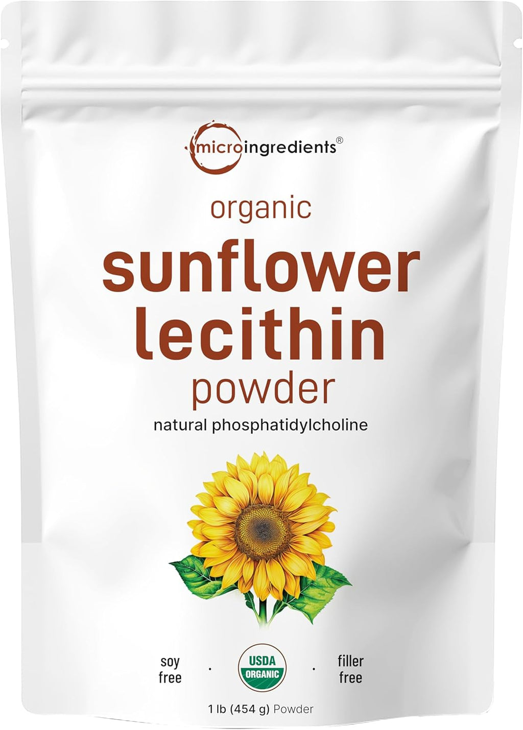 Micr Ingredient Organi Sunflowe Lecithi Powder Pound Sustainabl Farmed Col Pressed Ric i Phosphatidy Cholin an Protein Makin Liposoma Vitami C Lactatio Supplement Non-GMO