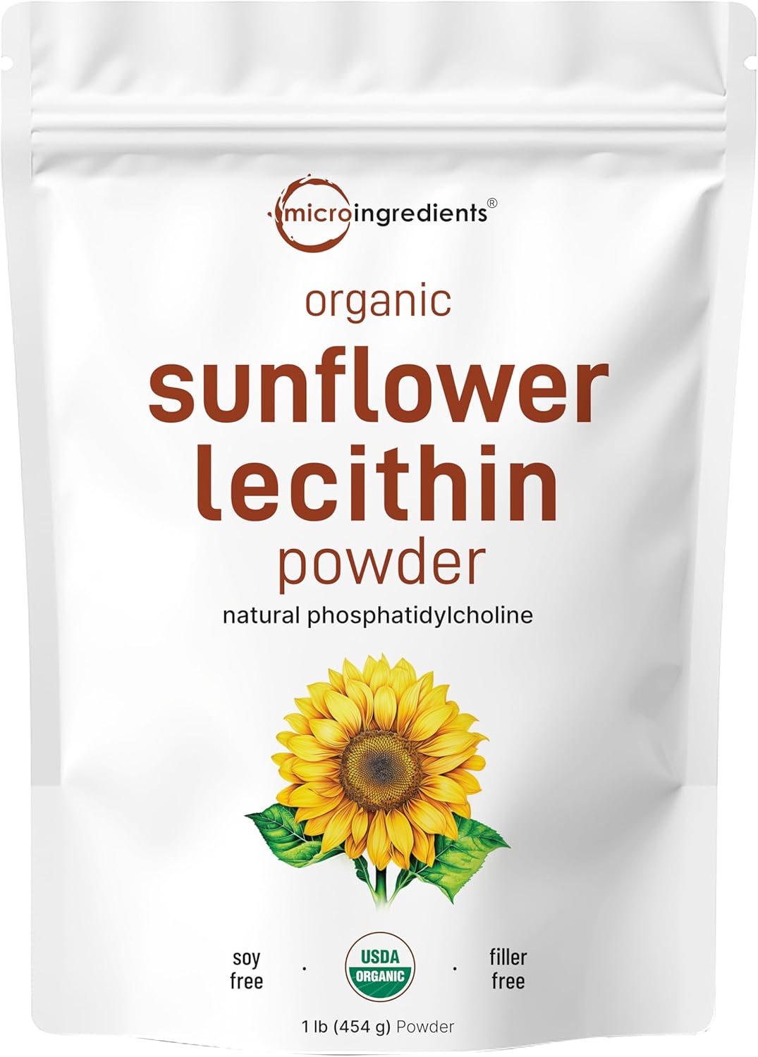 Micr Ingredient Organi Sunflowe Lecithi Powder Pound Sustainabl Farmed Col Pressed Ric i Phosphatidy Cholin an Protein Makin Liposoma Vitami C Lactatio Supplement Non-GMO