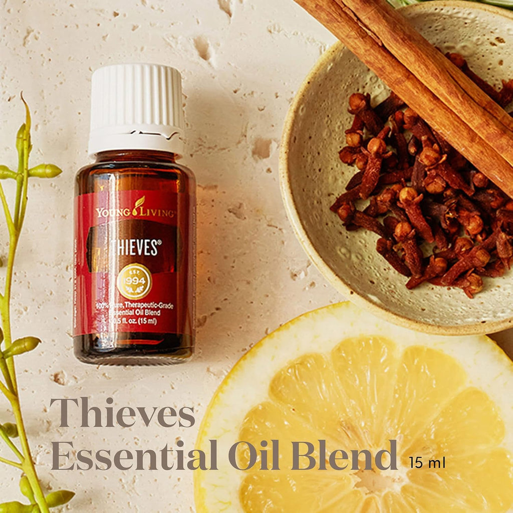 Youn Livin Thieve Essentia Oi Blen 1 m Support Immun Syste Cleansin Clove Lemon Cinnamo Bark Eucalyptu Radiata Rosemar 100 Pur Therapeuti Grad perfec fo hai oil