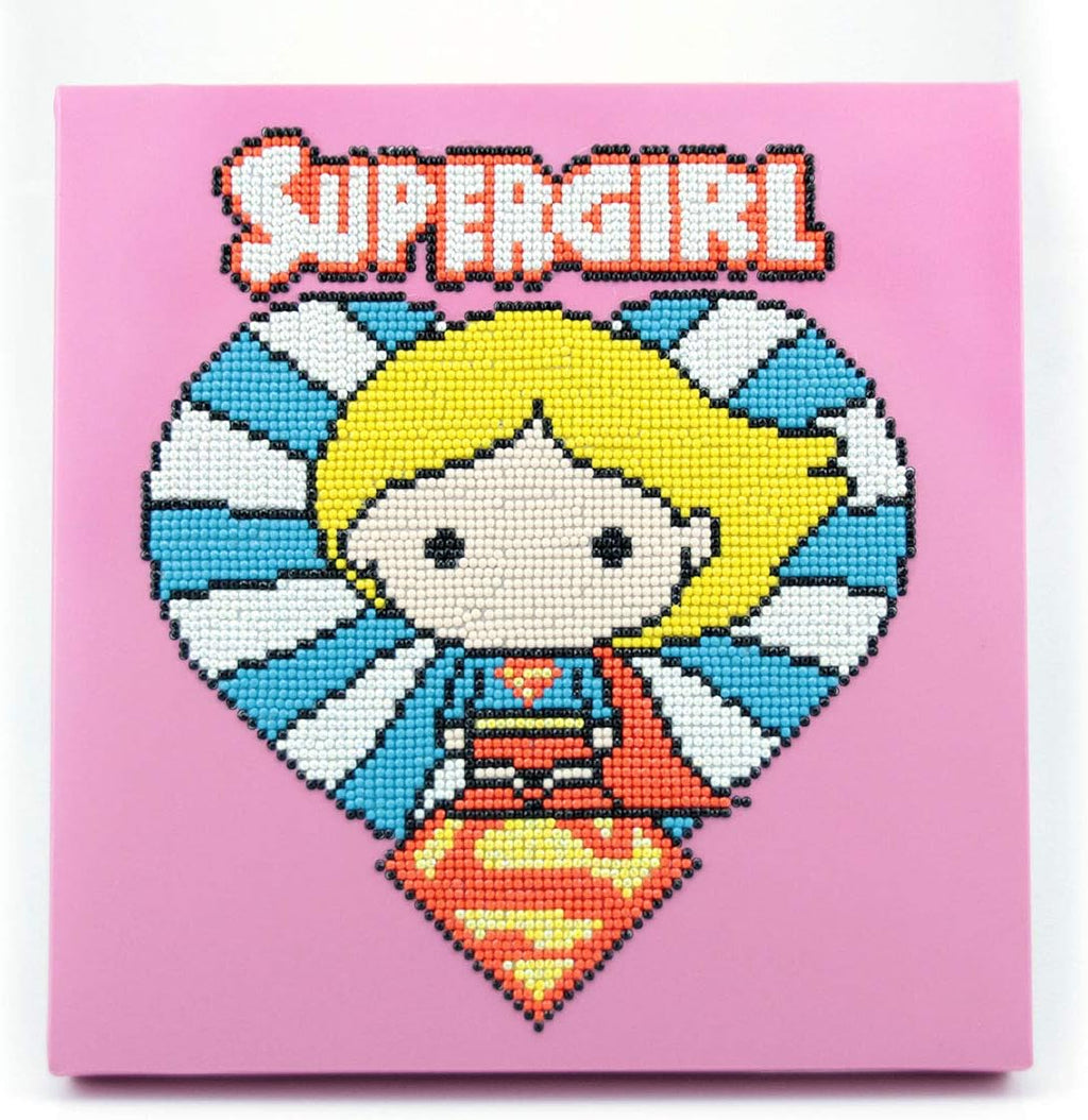 Diamon Dot Supergir D Diamon Paintin Kit fo Adult Diamon Ar Kit Relaxin Creativ Craf Ki wit Dot Gem 11inc 11inch