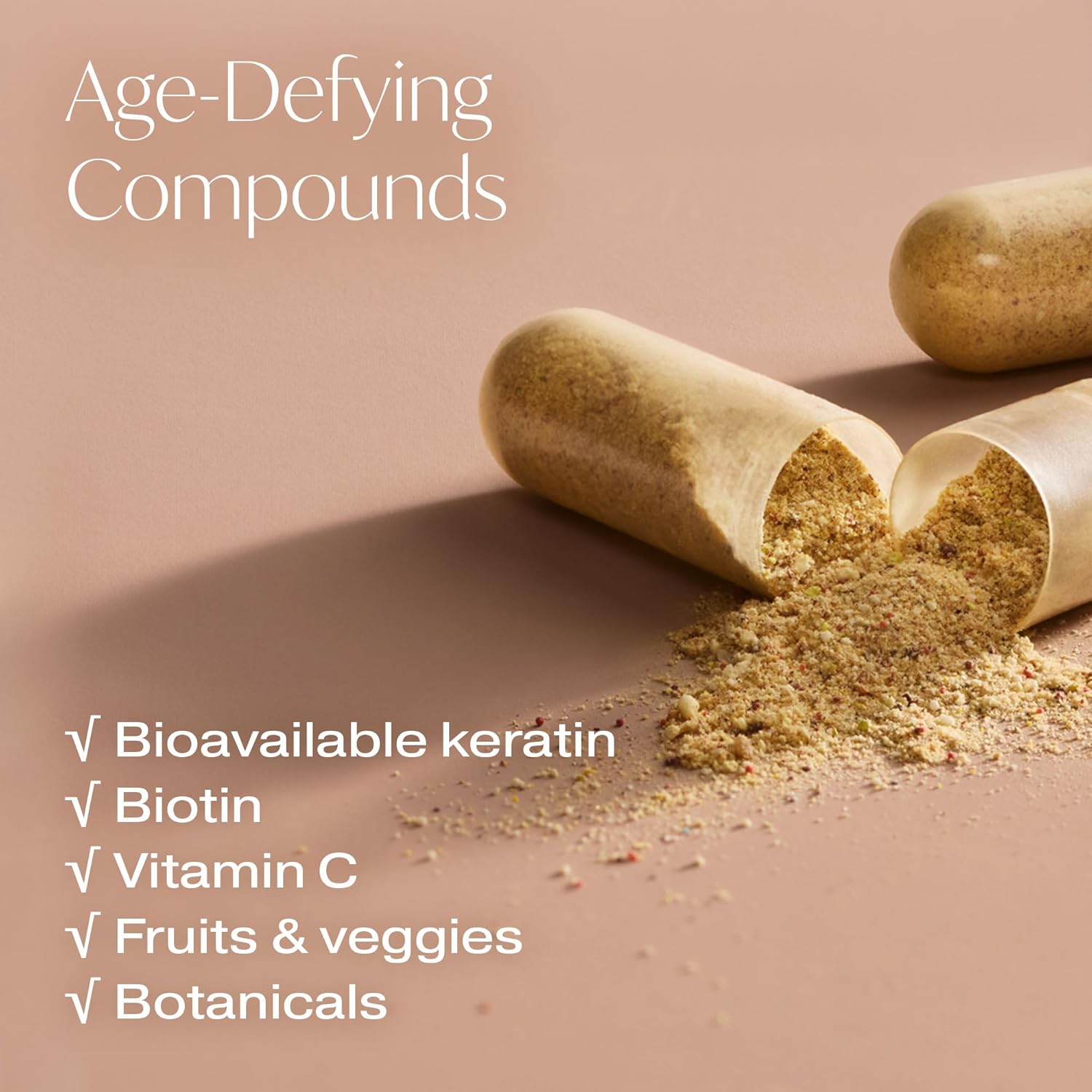 Th Bi Glo (6 Capsules fo Health Hair Ski an Nail Support Collage Productio an Health Agin -Include Keratin Biotin Vitami an Botanicals