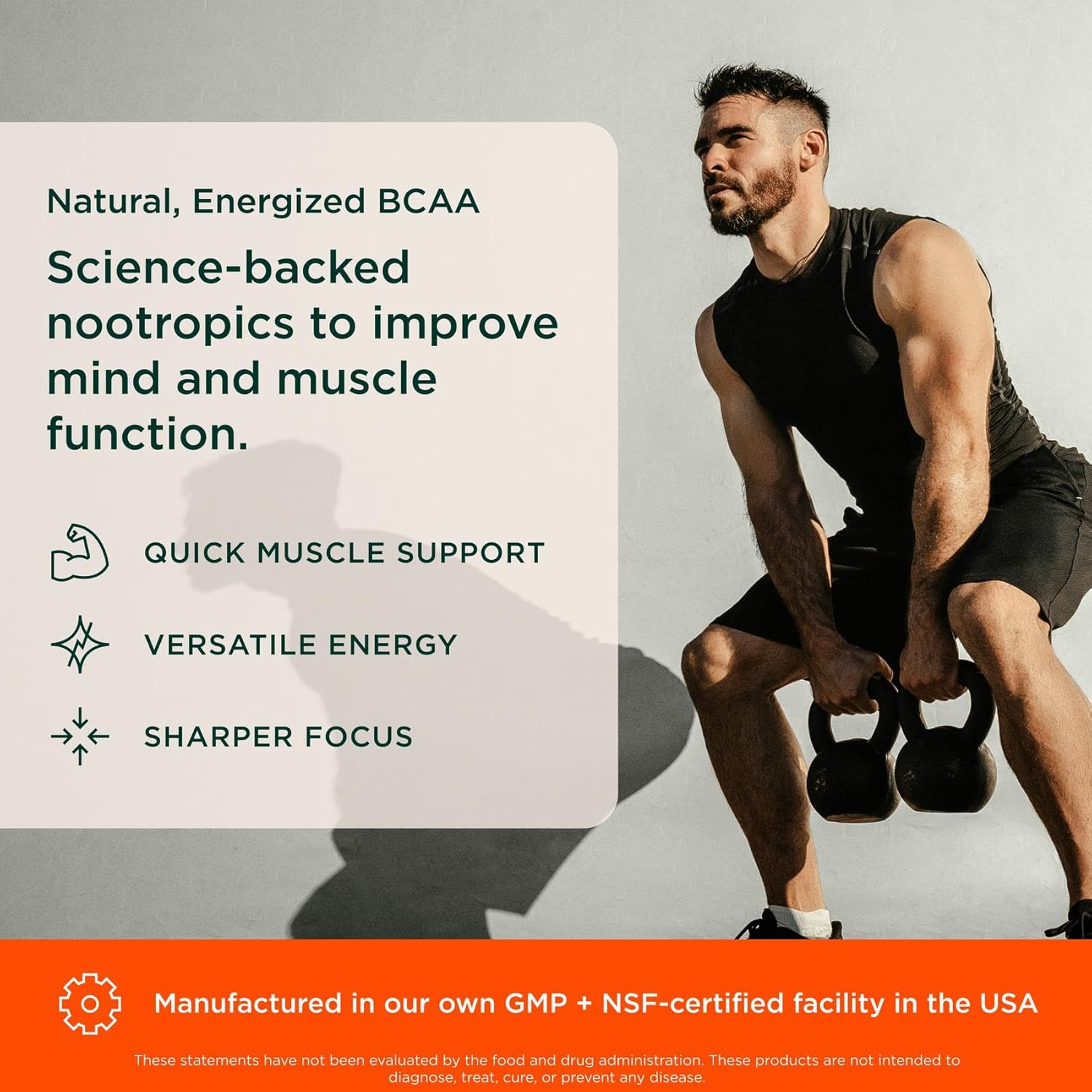 Genius BCAA Powder - 5g Vegan BCAAs L-Glutamine, Cognizin & Rhodiola Muscle Recovery Energy Support 100mg Caffeine Pre, Intra, Post-Workout Nootropic Supplement for Focus & Performance - Grape Limeade
