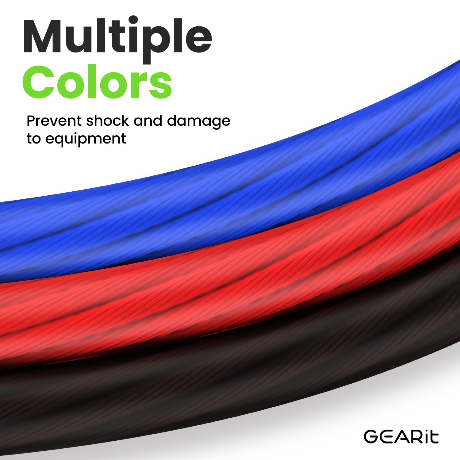 GEARit 1/0 Gauge Wire (25ft - Black Translucent) Copper Clad Aluminum CCA - Primary Automotive Wire Power/Ground, Battery Cable, Car Audio Speaker, RV Trailer, Amp, Electrical 0ga AWG 25 Feet