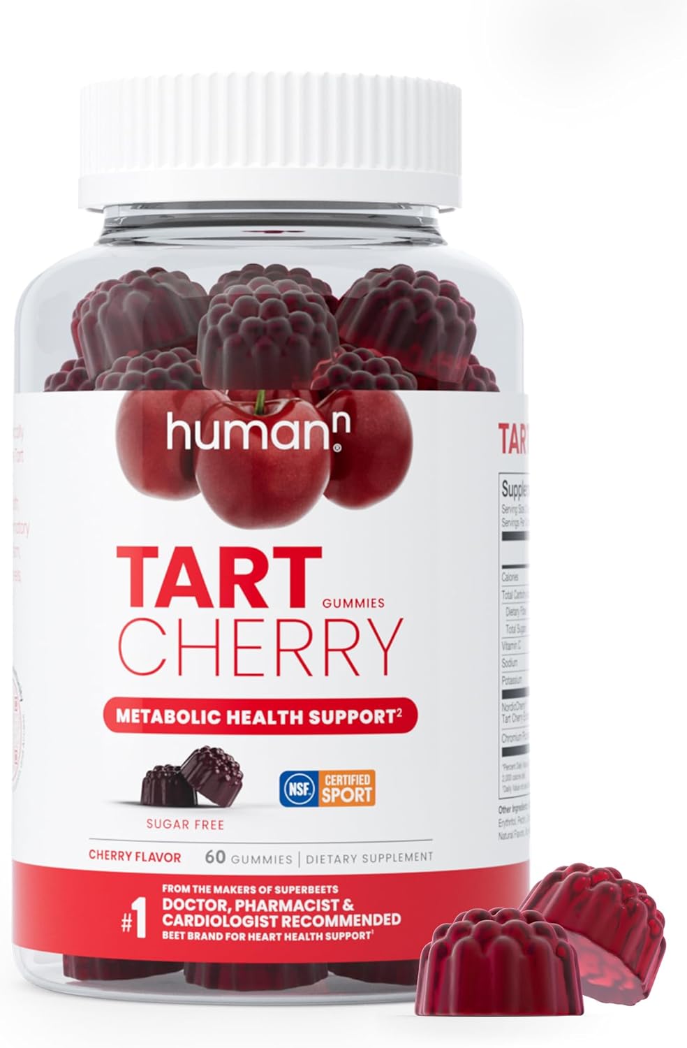 Human Tar Cherr Gummie Uri Acid Immunity Inflammatio Metaboli Healt Suppor NS Certifie Sport Powerfu Antioxidan Non-GM fro Make o SuperBeet 6 Sugar-Fre Vega Gummy