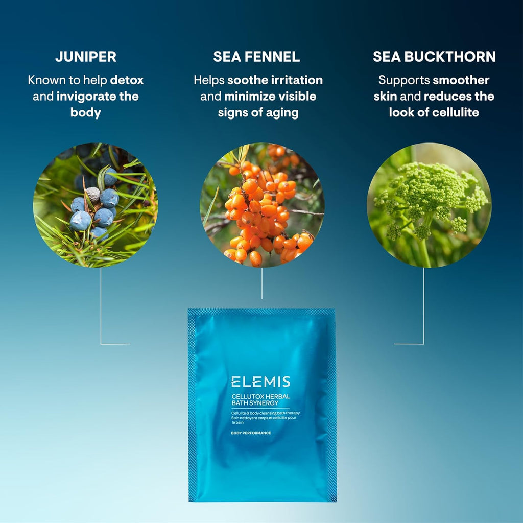 ELEMI Celluto Herba Bat Synergy 10-Pac Detoxifyin Herba Bat Sachet fo Smoothe Skin