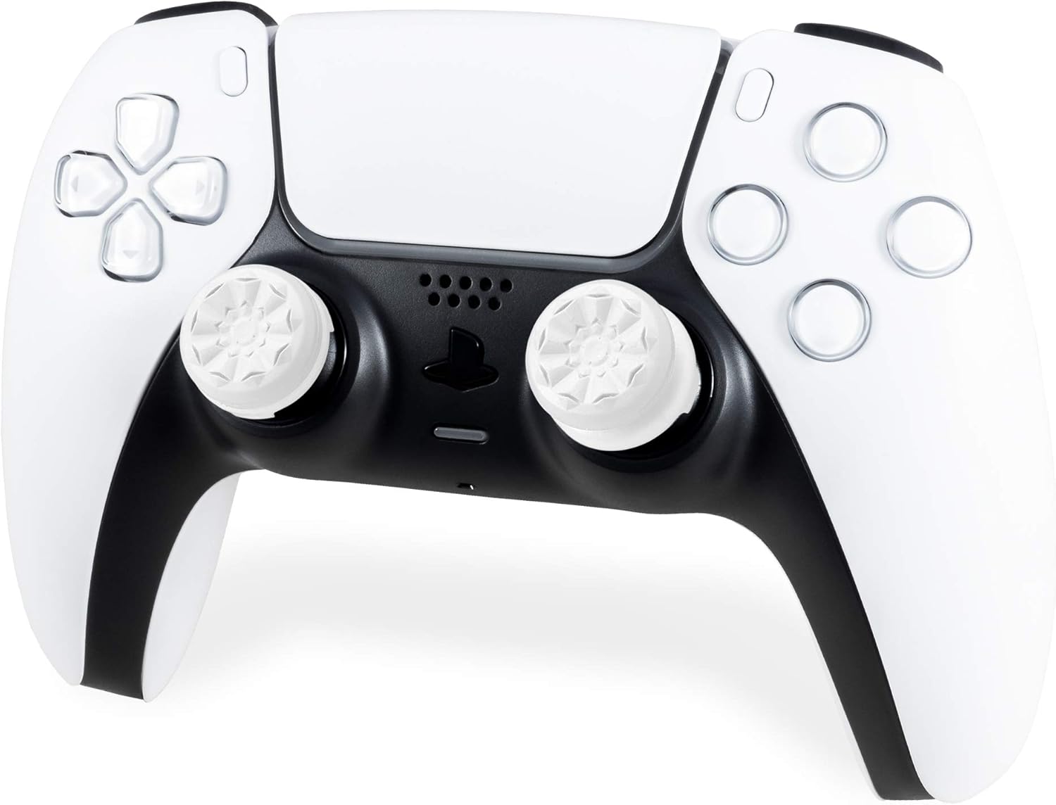 KontrolFree FP Free Galax Whit fo PlayStatio (PS4 an PlayStatio (PS5 Performanc Thumbstick  High-Rise Mid-Ris White