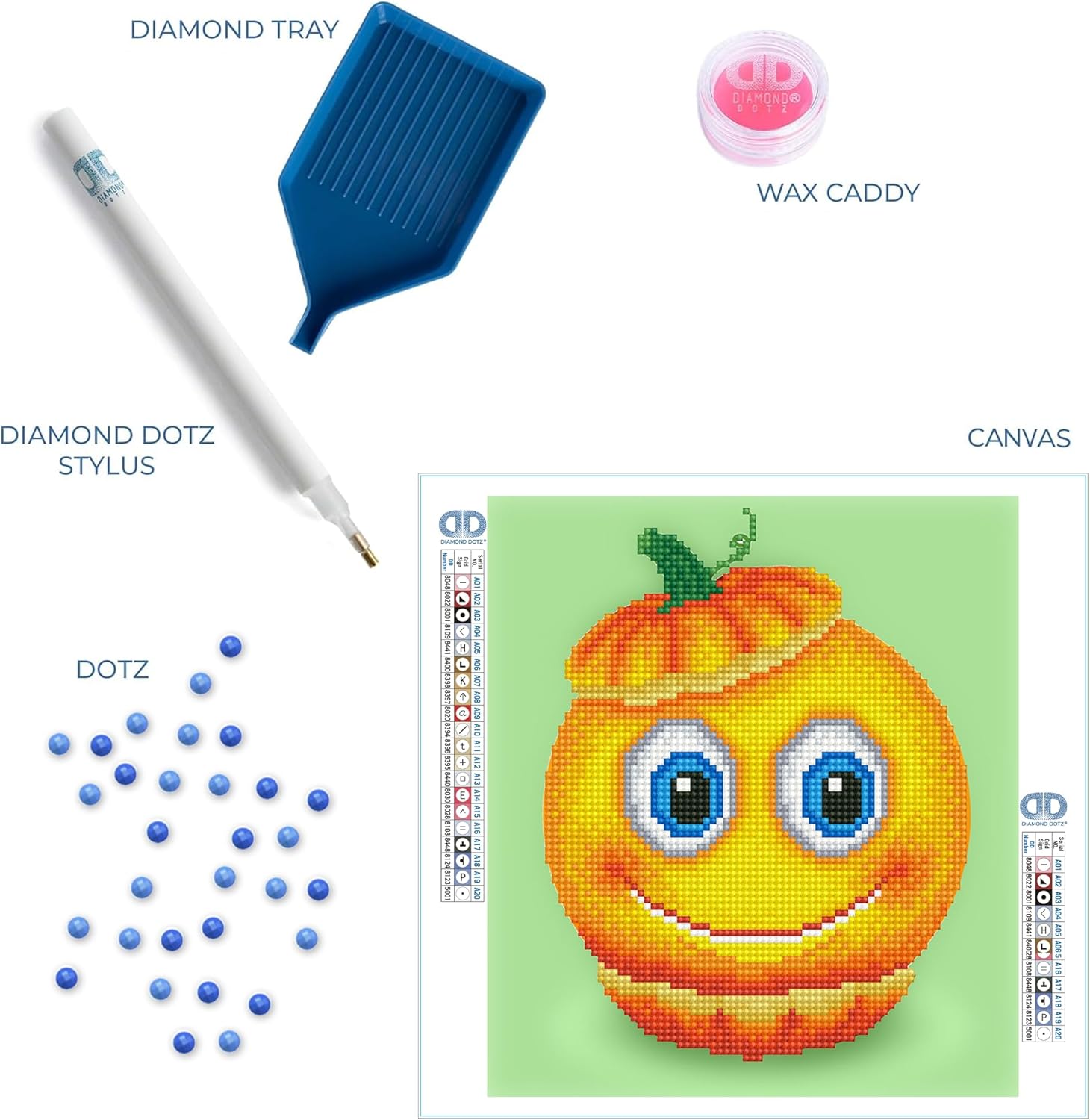 DIAMON DOT Swee Pumpki Emoj Diamon Paintin Kit fo Adult Diamon Ar Kit Relaxin Creativ Craf Ki wit Dot Gem 9.5inchx10.2inch