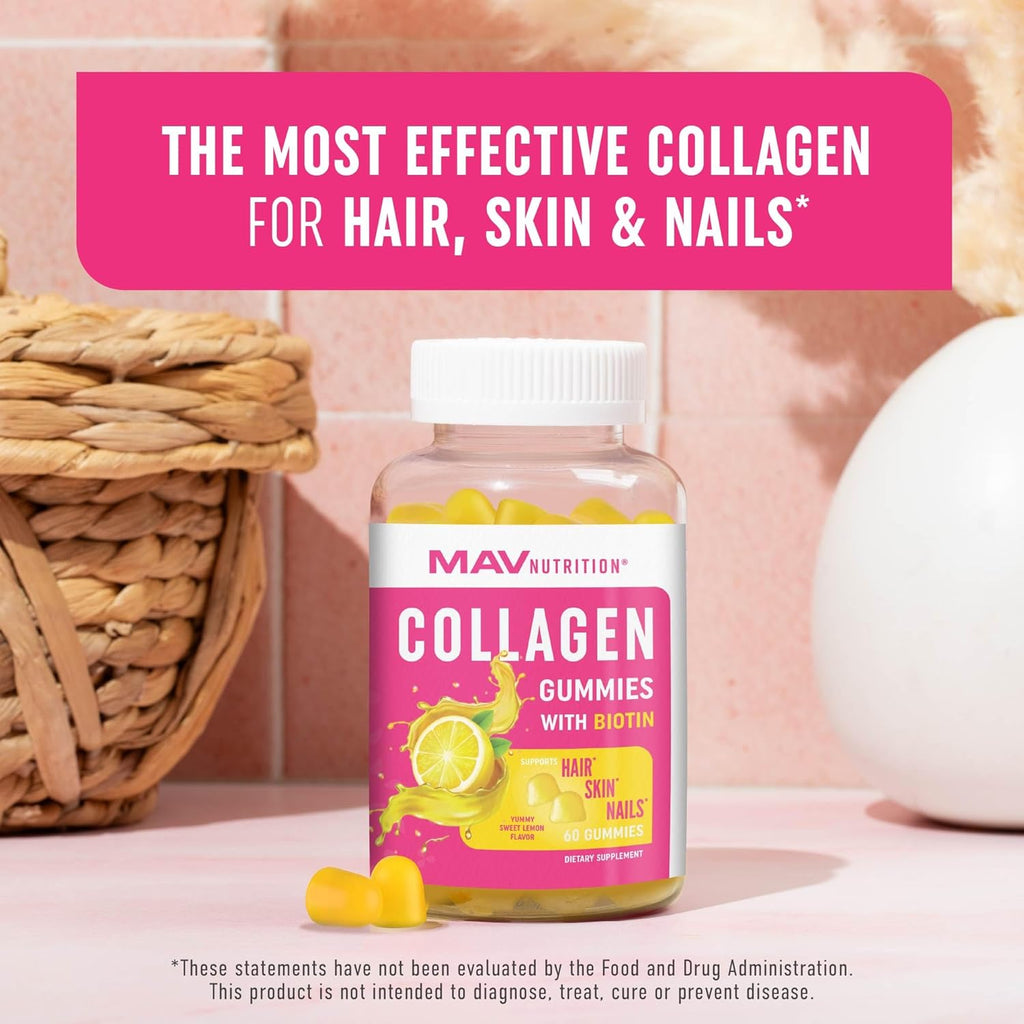 Collage Gummie fo Wome 200m Hydrolyze Collage 2500mc Biotin Wit Vitami C Zin Ant Aging Hai Growth Skin Stron Nail Non-GM Gumm Vitami Supplement 6 Count