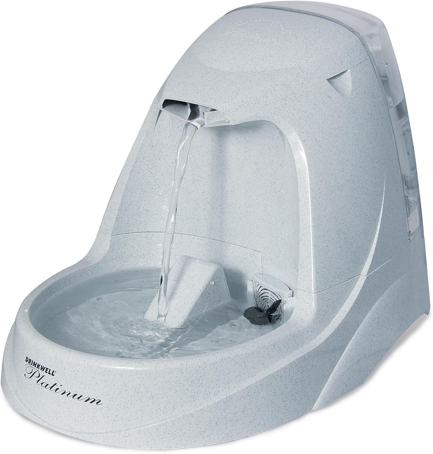 PetSaf Drinkwel Platinu Do an Ca Wate Fountain Automati Drinkin Fountai fo Pets 16 Ounce,Grey