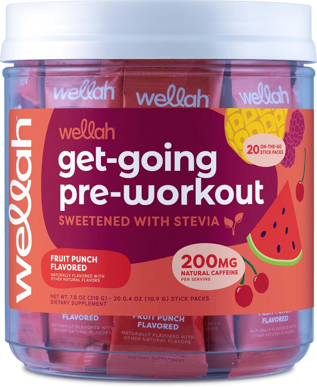 Wella Get-Goin Frui Punc Flavore Pre-Workou Stickpack (2 Servings)