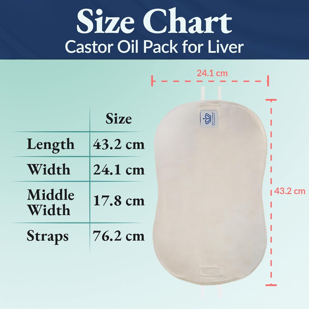 QUEE O TH THRONE Casto Oi Pac fo Live (compress Heatless Less-Mess Reusabl Organi Cotto Flannel Comfor Fit Sof Strap Naturopathi Docto Designe (Casto Oi sol separately)