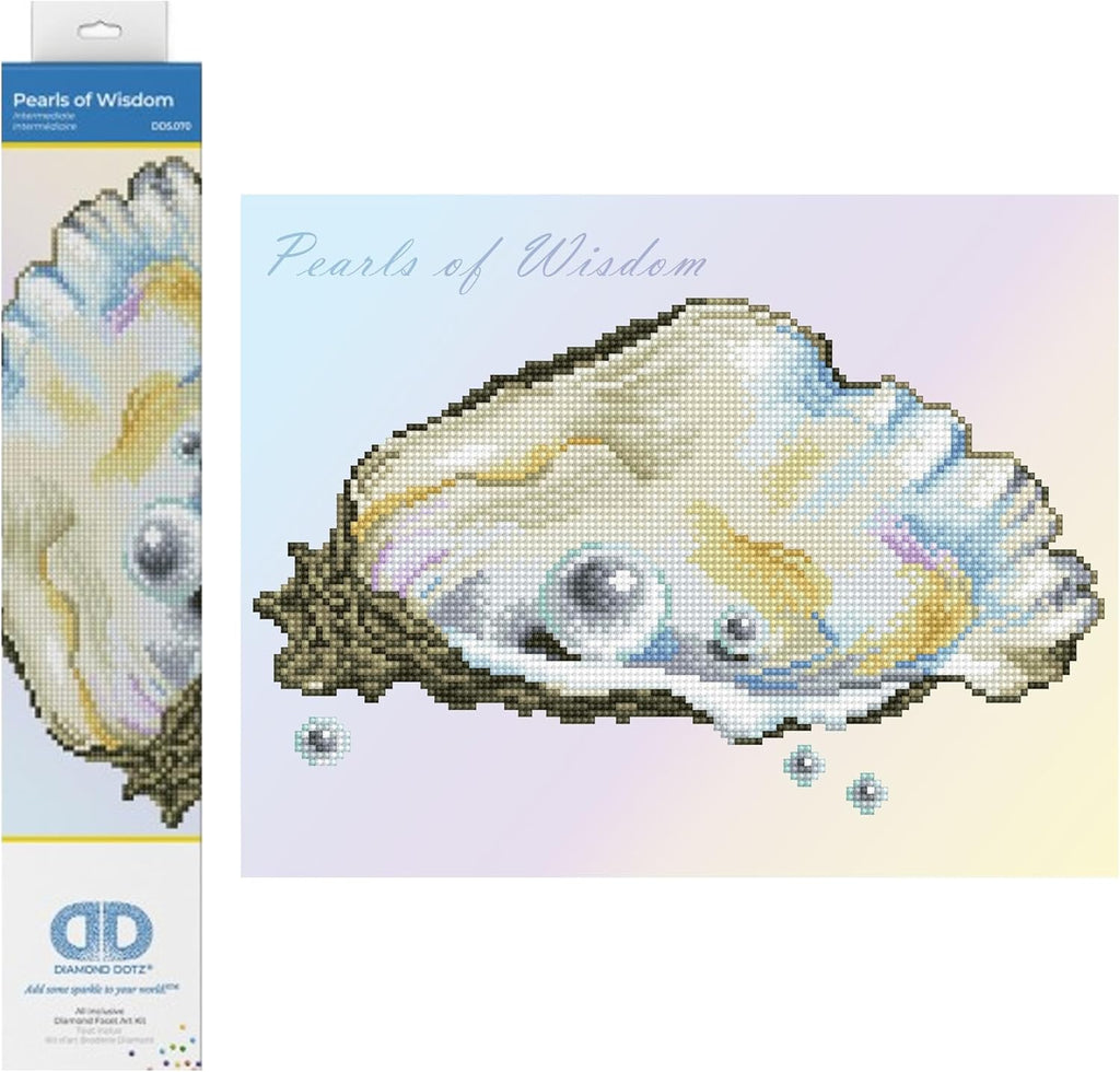 DIAMON DOT Pearl o Wisdo Diamon Paintin Kit fo Adult Diamon Ar Kit Relaxin Creativ Craf Ki wit Dot Gem 14x10