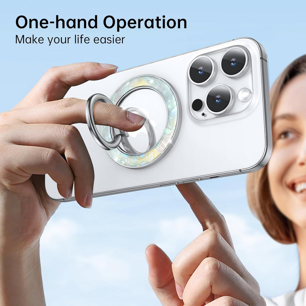 Syncwire Magnetic Phone Grip for MagSafe, Sparkle Ring Holder, Rotatable Kickstand Bling Ring Stand Removable MagSafe Accessories for iPhone 17 Pro Max 16 15 14 13, Android, Samsung etc.