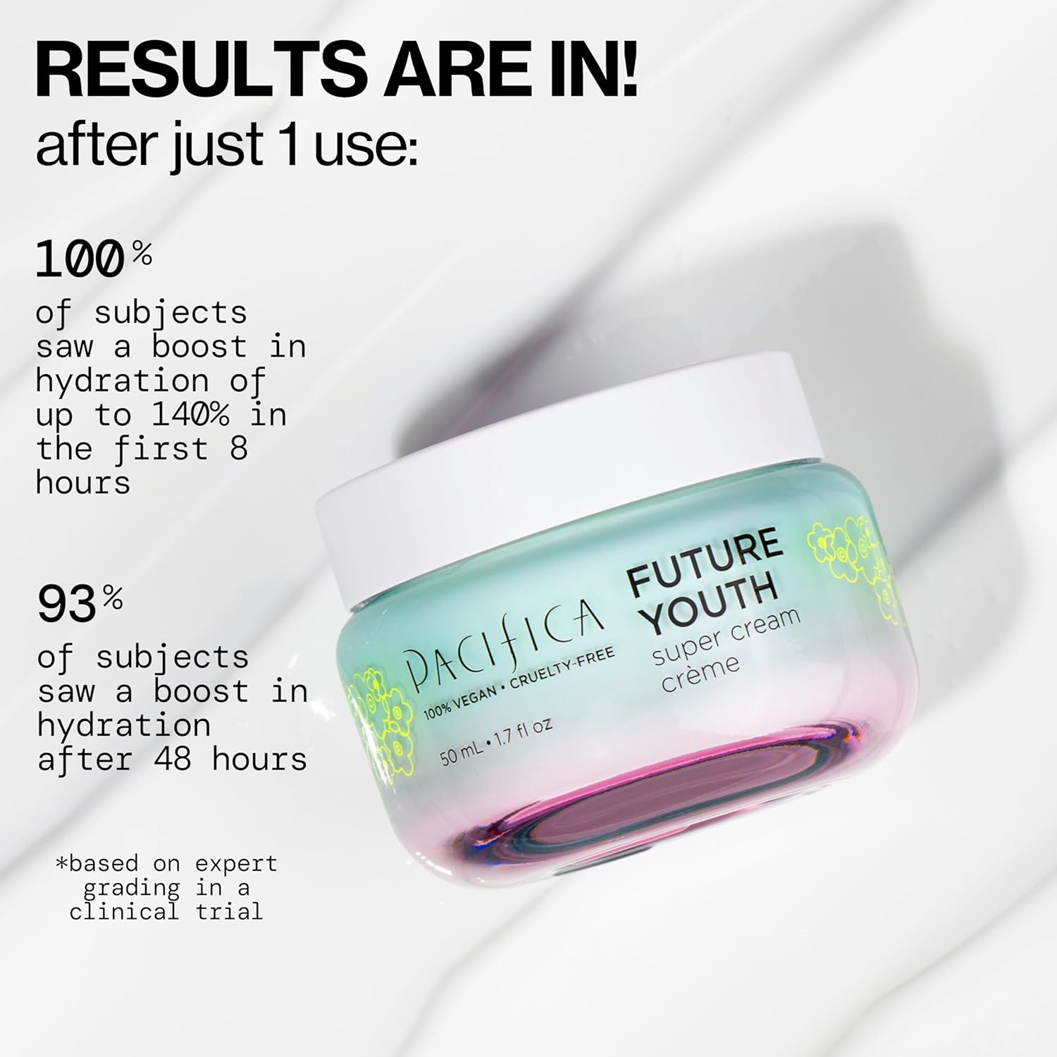 Pacifica Future Youth Super Cream ¨C Daily Anti-Aging Moisturizer for All Skin Types, Lightweight Hydration with Advanced Peptides & Antioxidants, Improves Firmness & Elasticity, Vegan & Clean Beauty