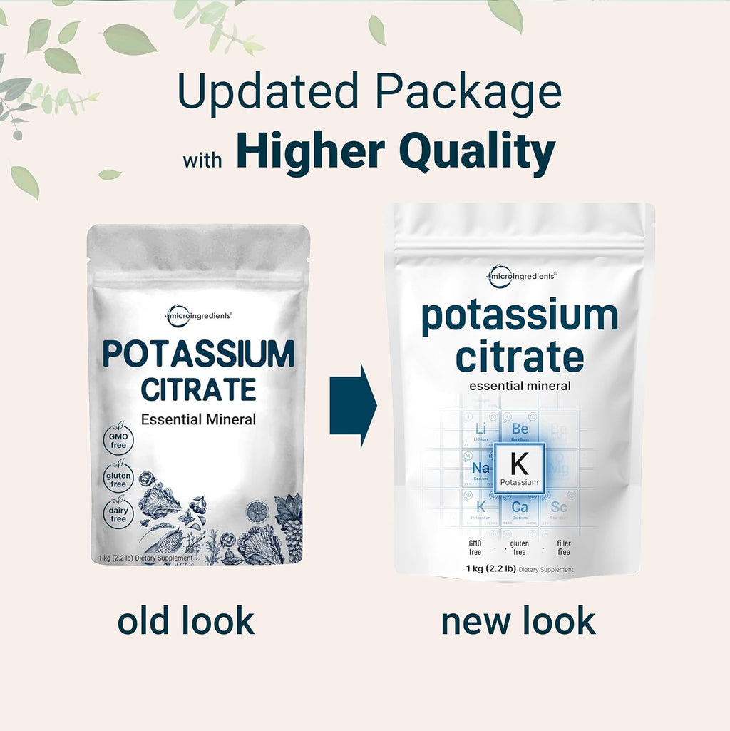 U Origi Potassiu Citrat Powder K (3 Ounce Essentia Hydratio Electrolyt Supplemen Support Minera Balance Heart Joint an Immun Healt Vega Friendly