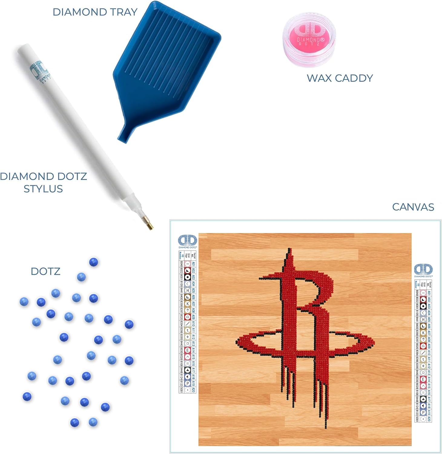 DIAMON DOT NB Housto Rocket Basketbal Diamon Paintin Kit fo Adult Diamon Ar Kit Relaxin Creativ Craf Ki wit Dot Gem 12.6inchx12.6inch