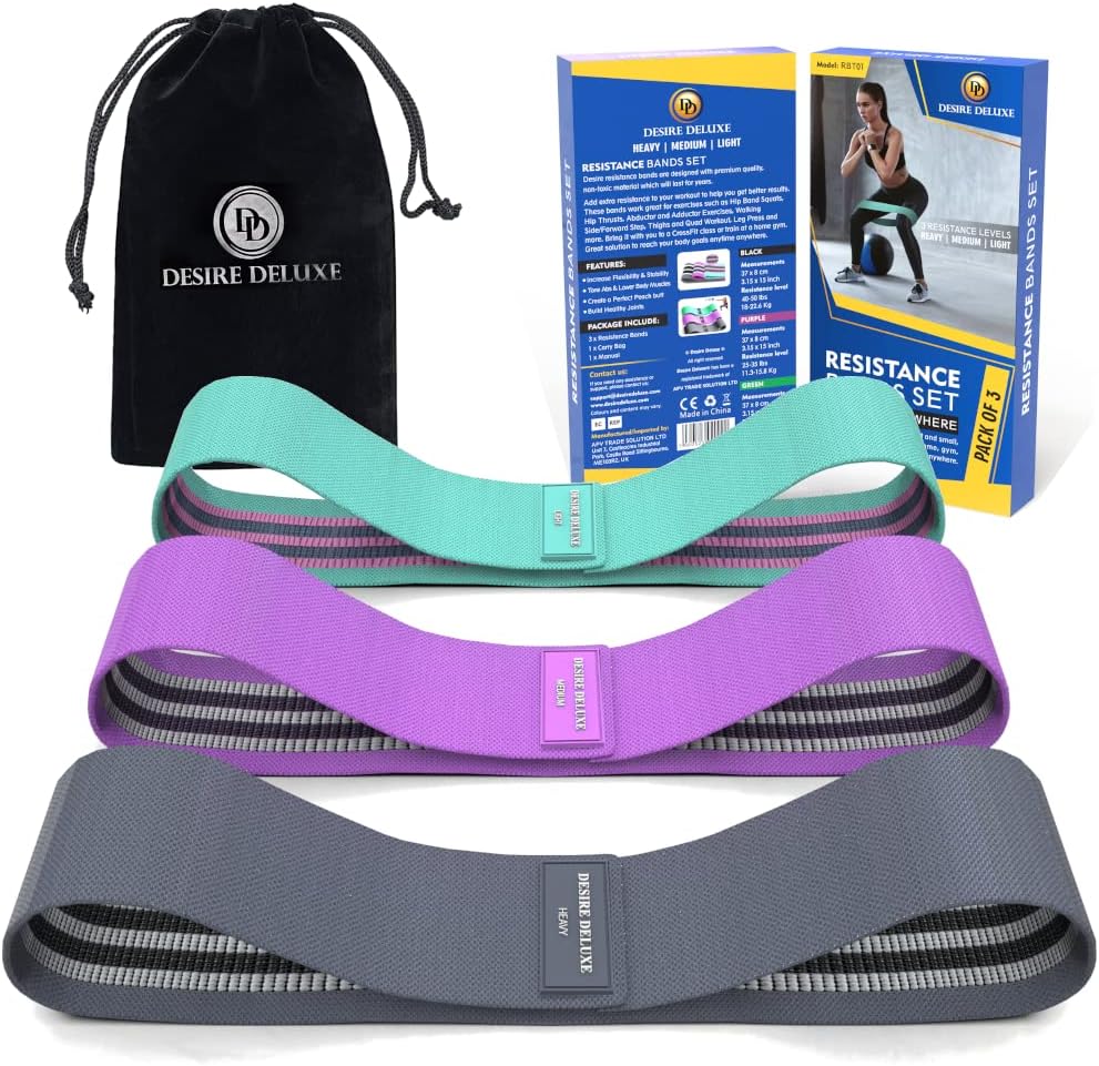 Desir Delux Resistanc Ban Exercis Workou Equipmen Band Se fo Workin Ou Physica Therap Me Wome Elasti Stretc Boot Gy Equipmen Accessorie Home Fitness Pilates Yog Pac 3