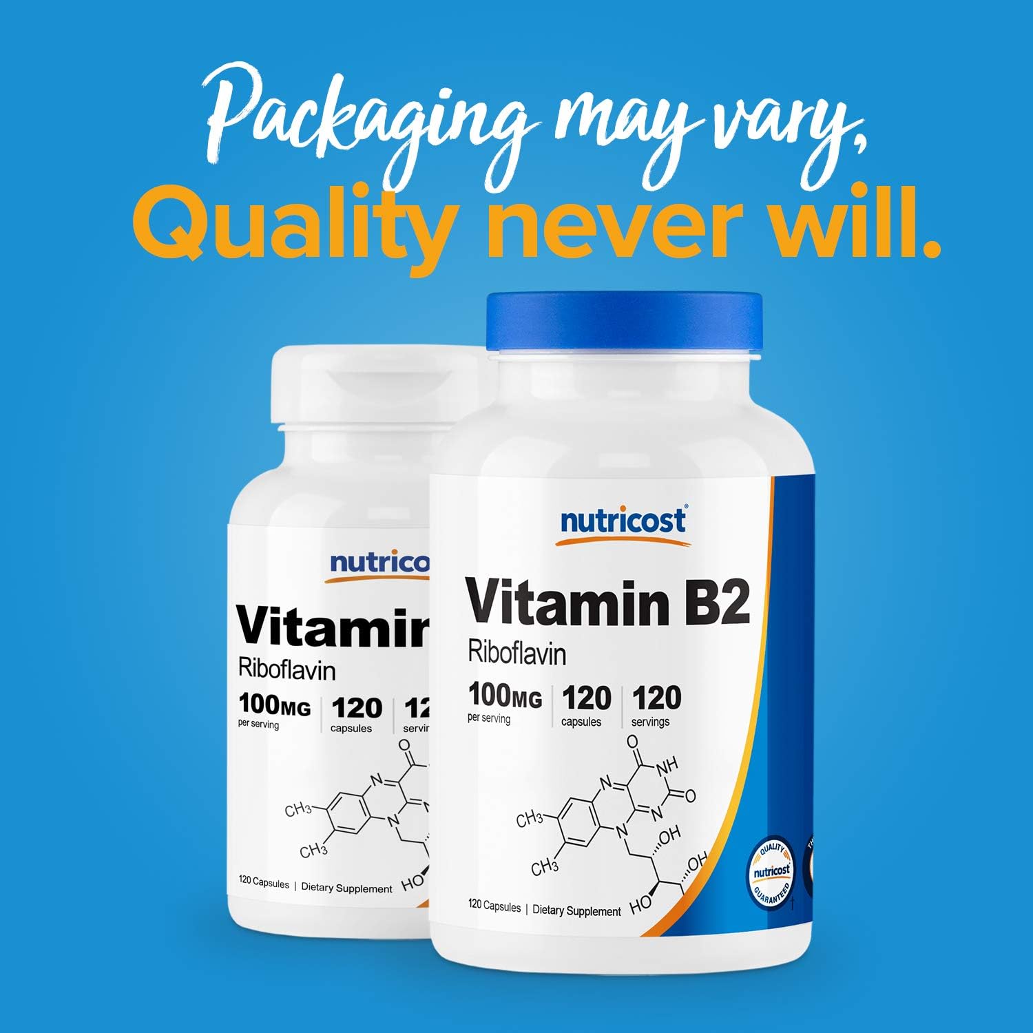 Nutricos Vitami B (Riboflavin 100mg 12 Capsule Glute Fre an Non-GMO