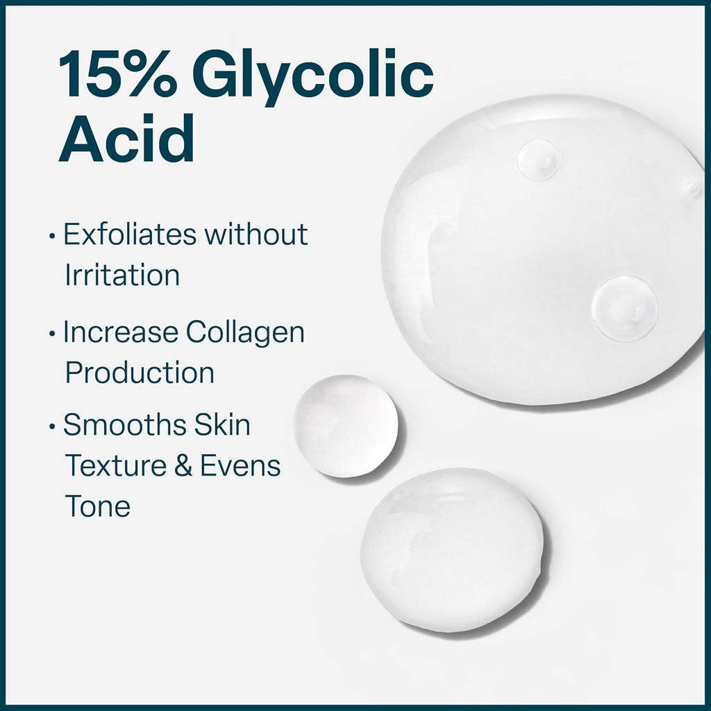 QRxLab 15 Glycoli Aci Fac Seru Brightenin Seru Dar Spo Correcto Gentl Fac Exfoliato Anti-Agin Ski Car fo Fin Line Wrinkle  F Oz