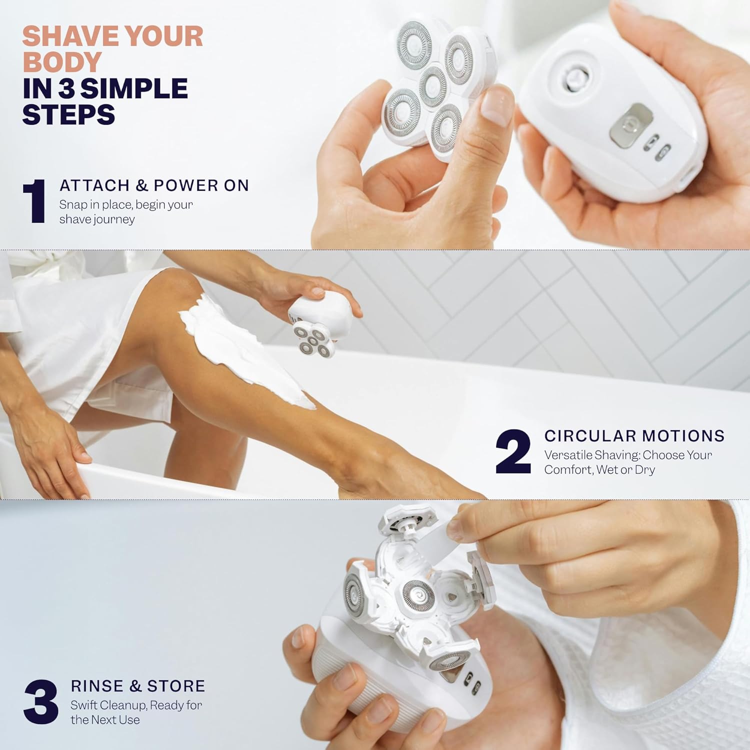 Freebir FlexSerie Electri Razo fo Wome Sil Smoot Legs Bod Hair Pubi Shave fo Privat Area Sensitiv Skin Bikin Trimmer