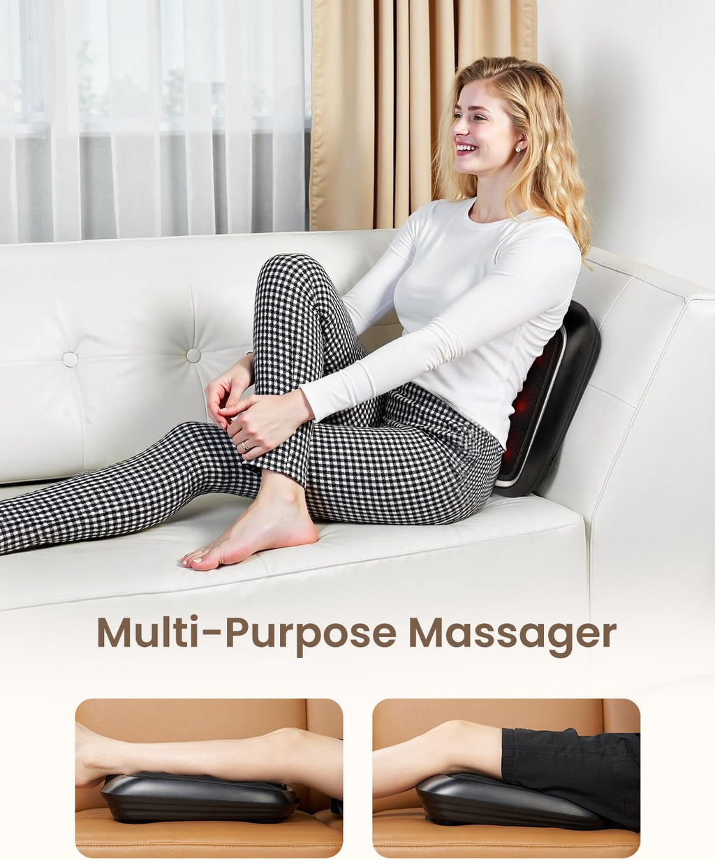 RENPHO Shiatsu Foot Massager with Heat, Plantar Fasciitis Relief Feet Massager, Birthday Christmas Gifts for Women Dad Elderly Neuropathy Pain Relief, Deep Kneading Foot and Calf Massager, Size 14
