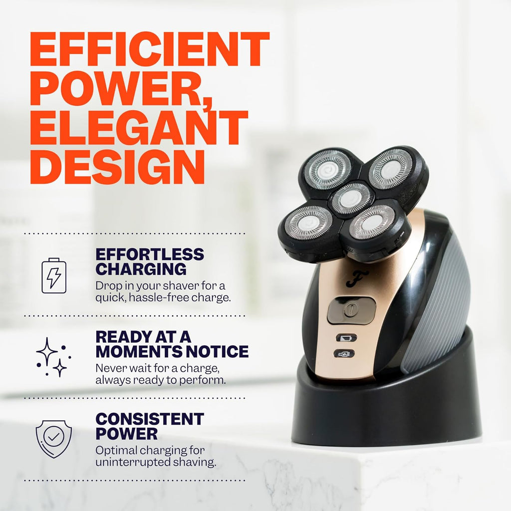 Freebird FlexSeries™ Travel Case and Charging Dock - Robust, Water-Resistant, Universal Fast Charging Station, Portable and Travel-Friendly, Compatible with FlexSeries Shaver for Men and Women