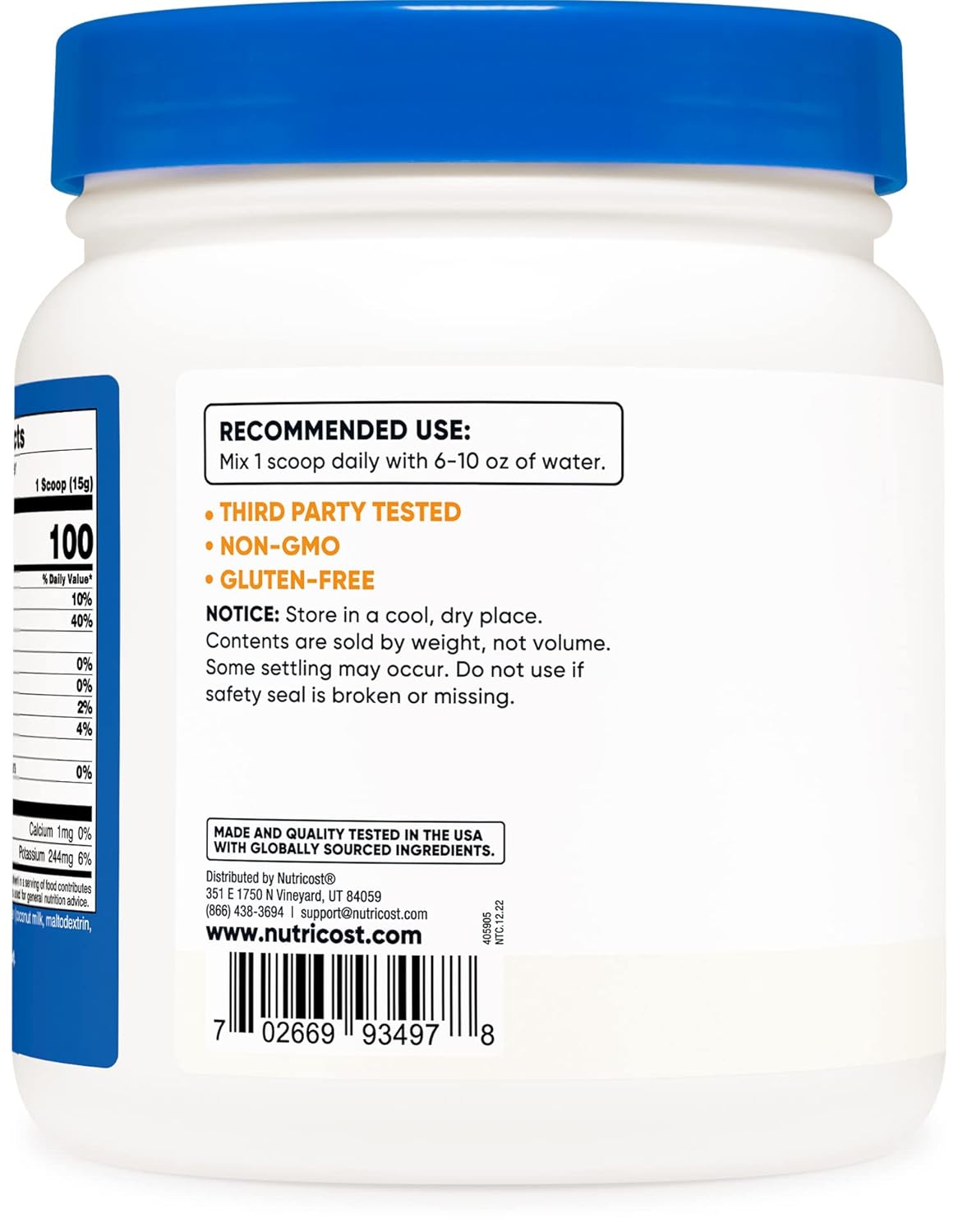 Nutricost Coconut Milk Powder 1LB