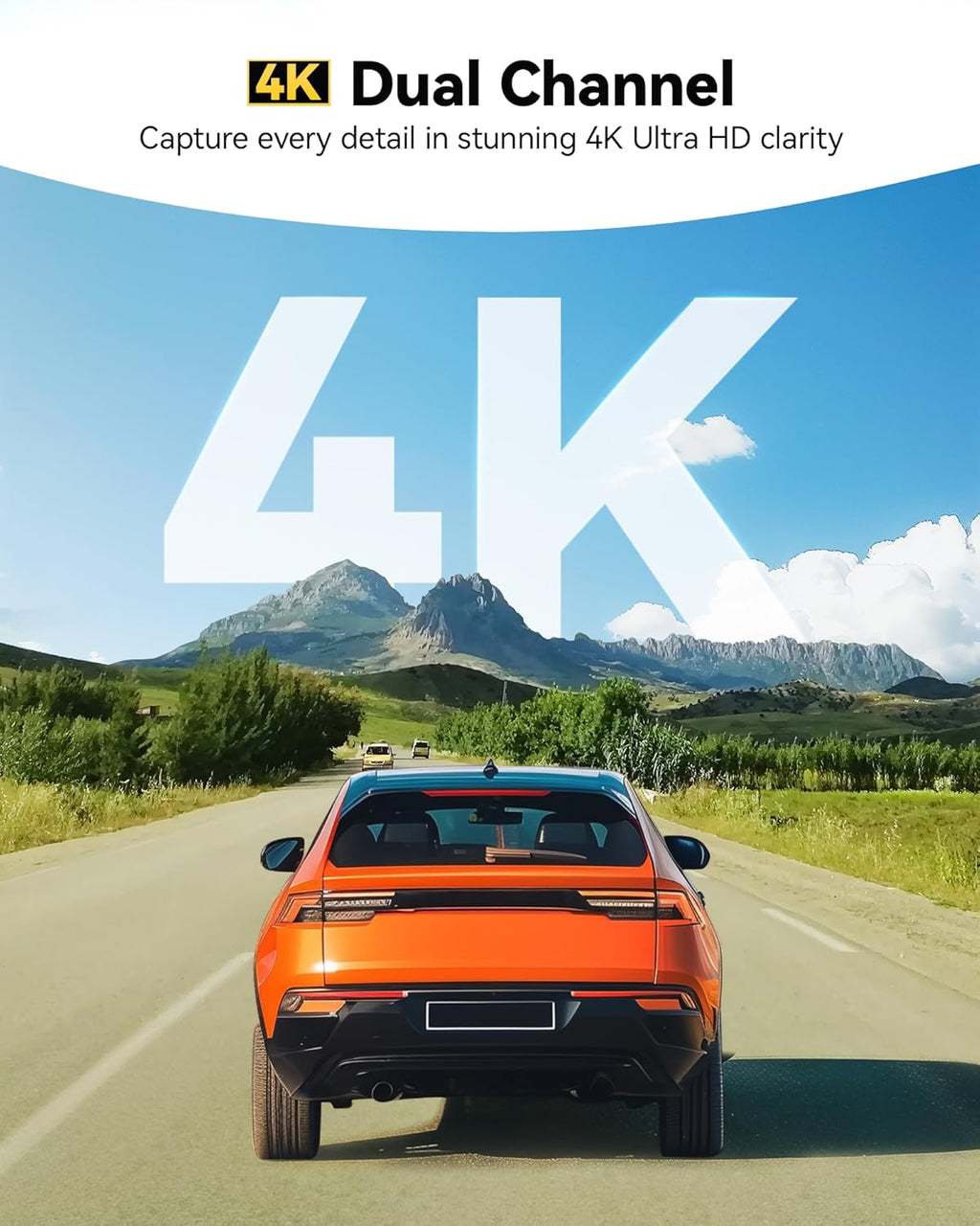 WOLFBO G85 PR 4 Mirro Das Ca wit ADA an BSD Smar Rea Vie Mirro wit 5.8GH WiFi Voic Control 1 inche Camer Include 64G Card GPS G-Sensor Loo Recording