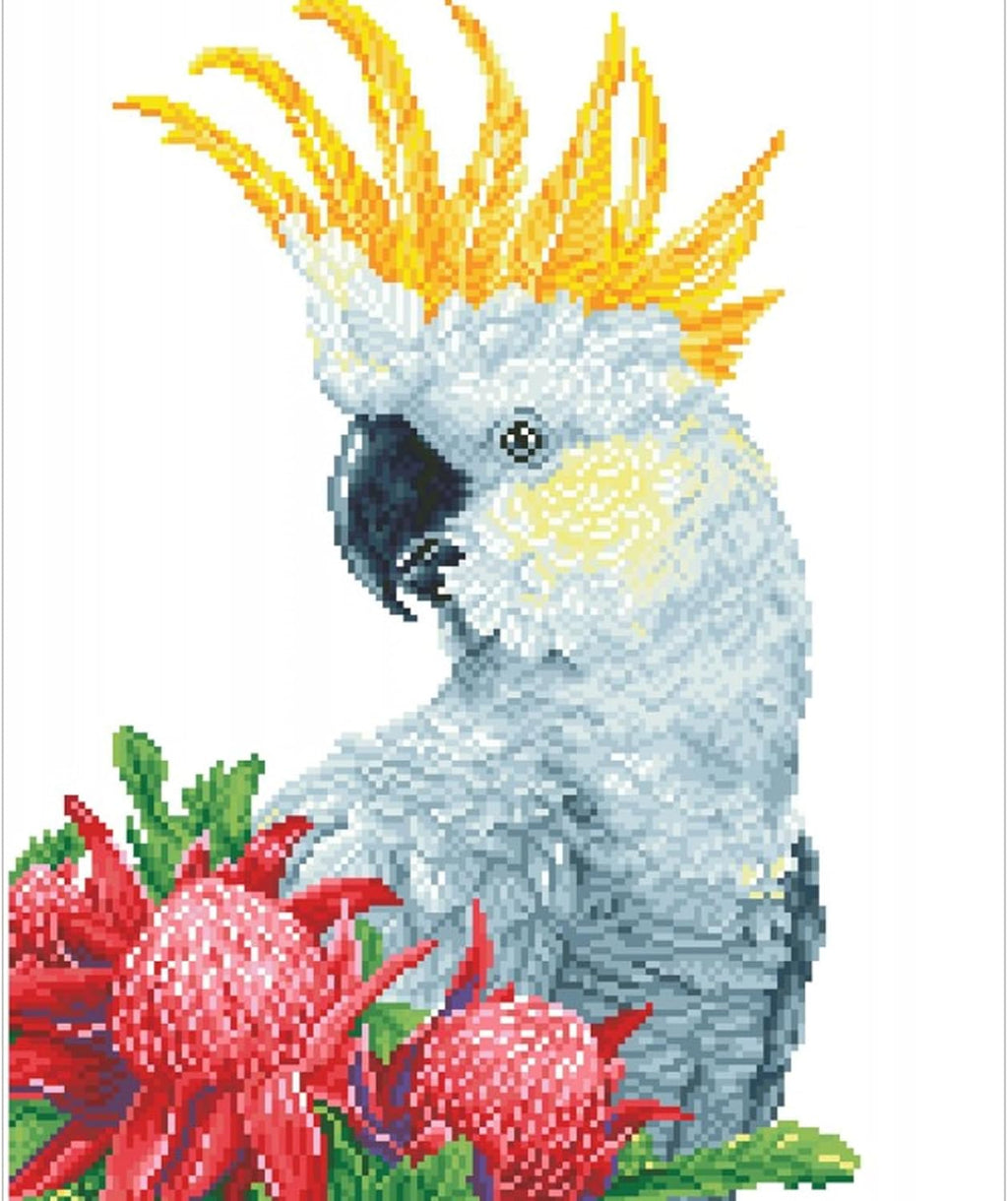 DIAMON DOT Whit Cockato Waratha Bir Diamon Paintin Kit fo Adult Diamon Ar Kit Relaxin Creativ Craf Ki wit Dot Gem 16inchx20inch
