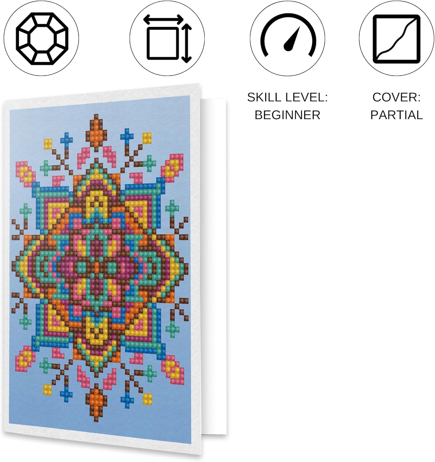 DIAMON DOT Blu Sta Diamon Ar Cards Handmad Diamon Paintin Card Kit Handmad Greetin Kit fo Than Yo Note an Specia Occasions