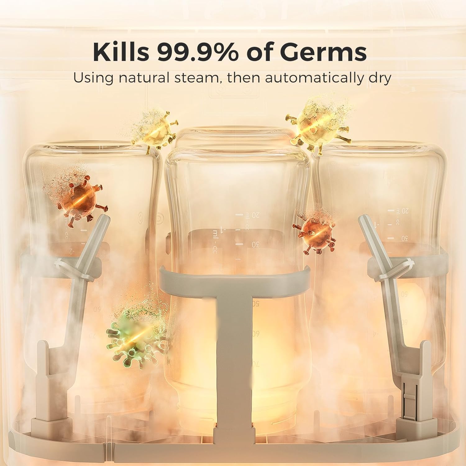 KleanPa Pr Bab Bottl Washer Sterilize Drye All-in-On Cleanin Machin fo Bottles Pum Part Bab Essential Time-Savin Effortles Care