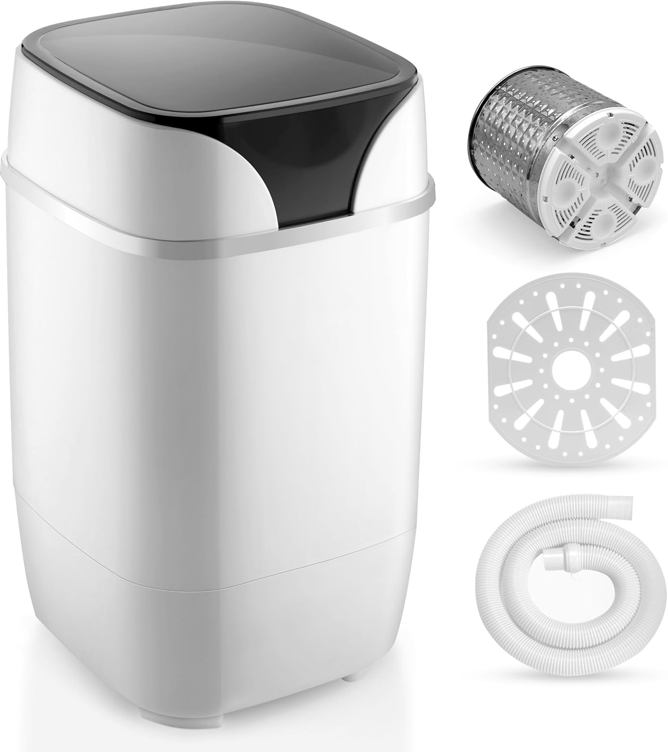 PUCWM20 Portabl Machin Full-Automati Compac Washe wit Washin Program Idea fo RV Dorm Apartmen (White)