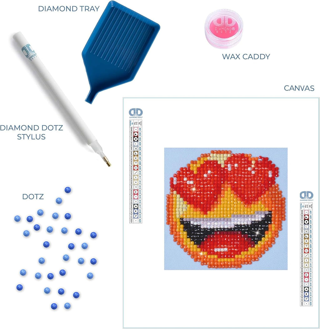 DIAMON DOT Smitte Emoj Diamon Paintin Kit fo Adult Diamon Ar Kit Relaxin Creativ Craf Ki wit Dot Gem 4.2inchx4.2inch
