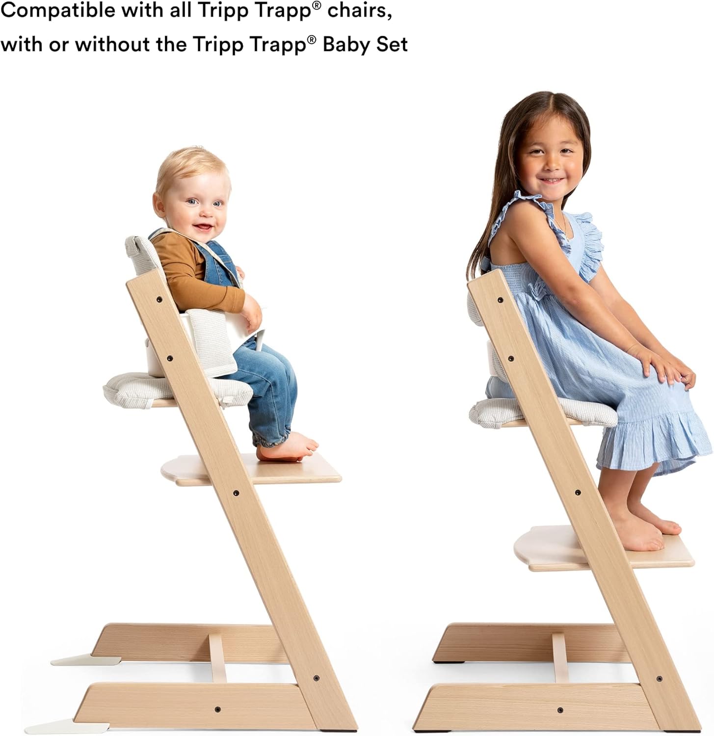 Stokk Trip Trap Classi Cushion Nordi Gre Pai wit Trip Trap Chai Hig Chai fo Suppor an Comfor Machin Washable