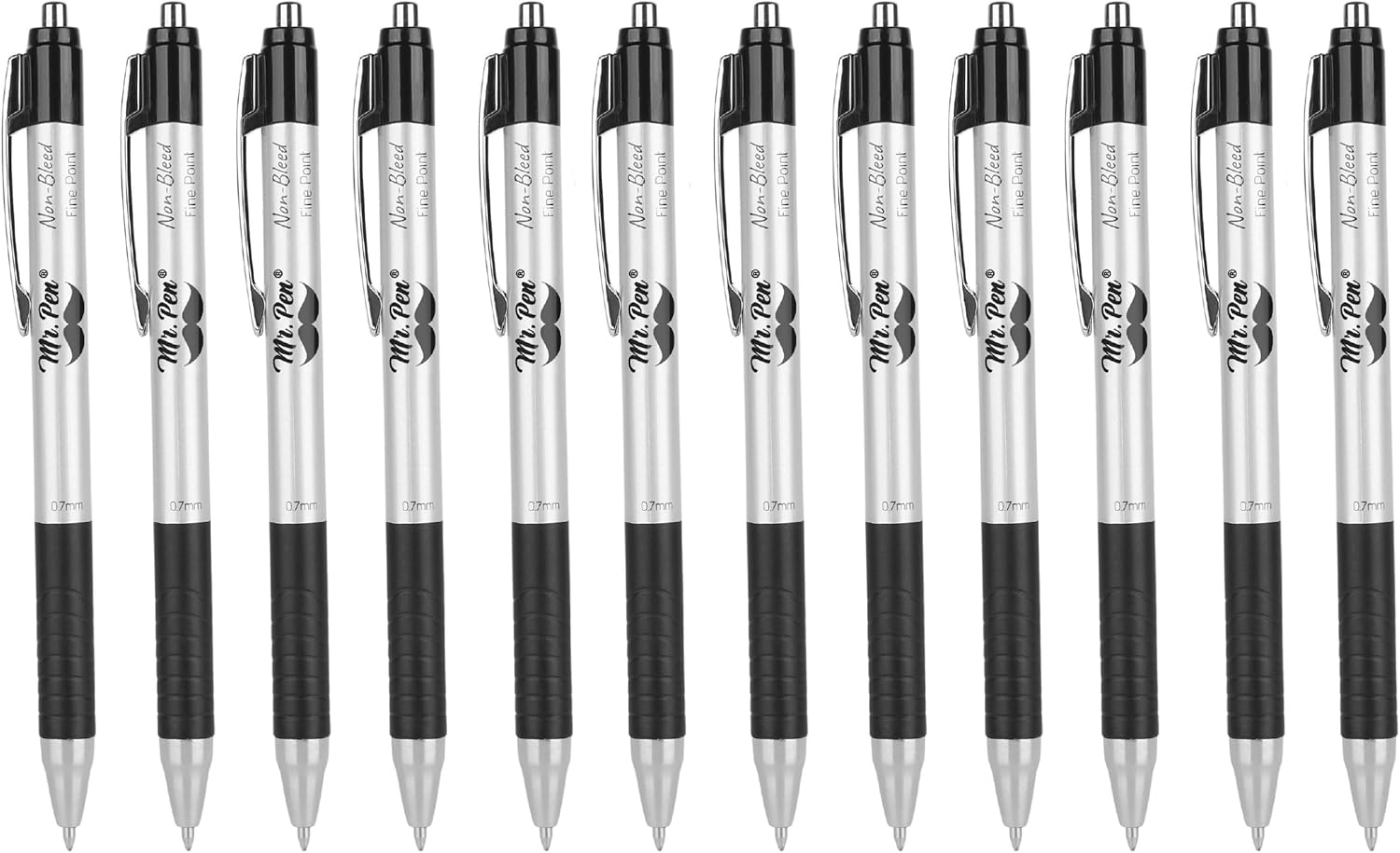 Mr. Pen - 12 Pack Black Fine Tip Pens, Fast Dry, No Smear & Bleed Through, Ideal for Bible Journaling & Planners