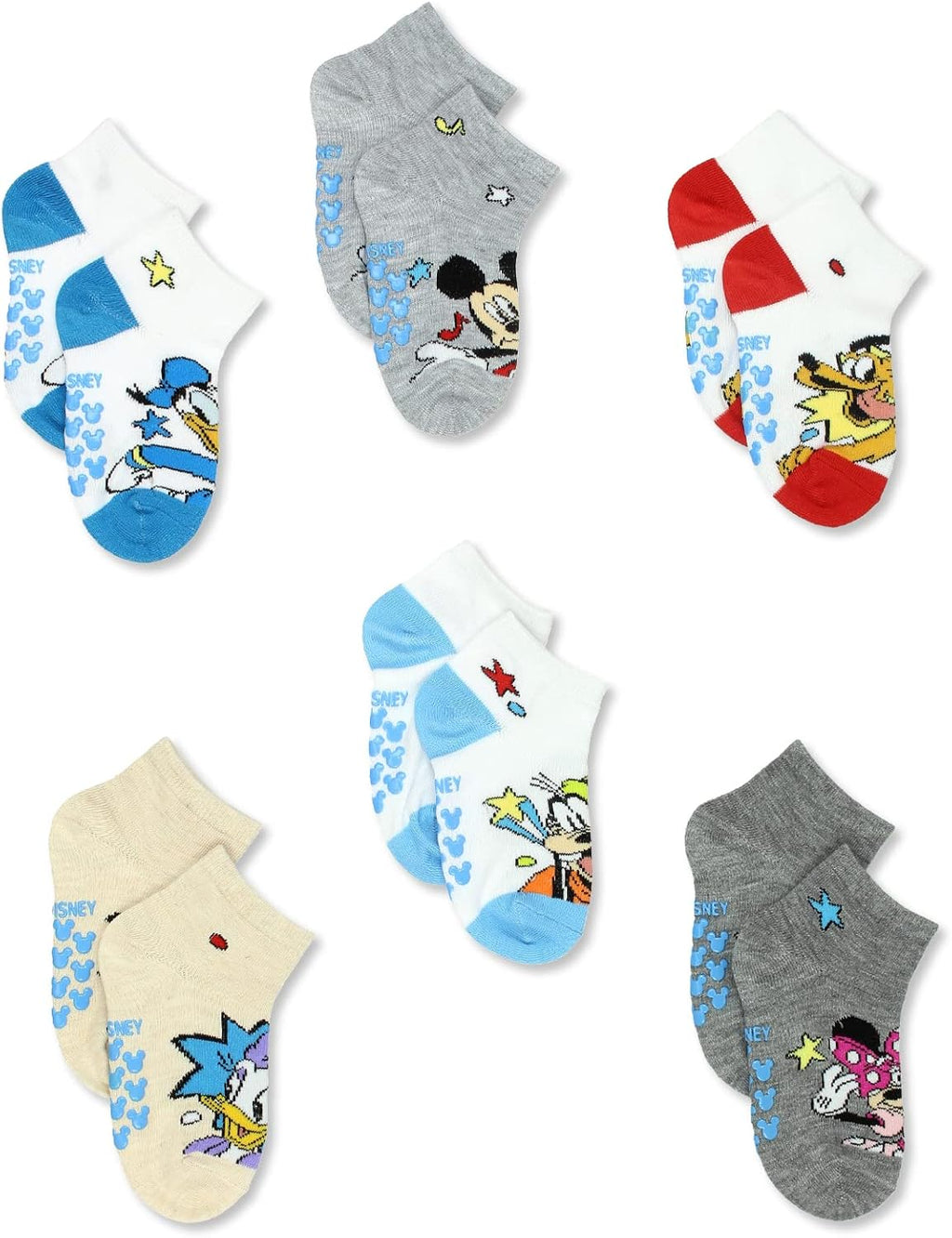 Micke Mous Minni Plut Donal Duc Boy Toddle Pac Grippe Quarte Socks
