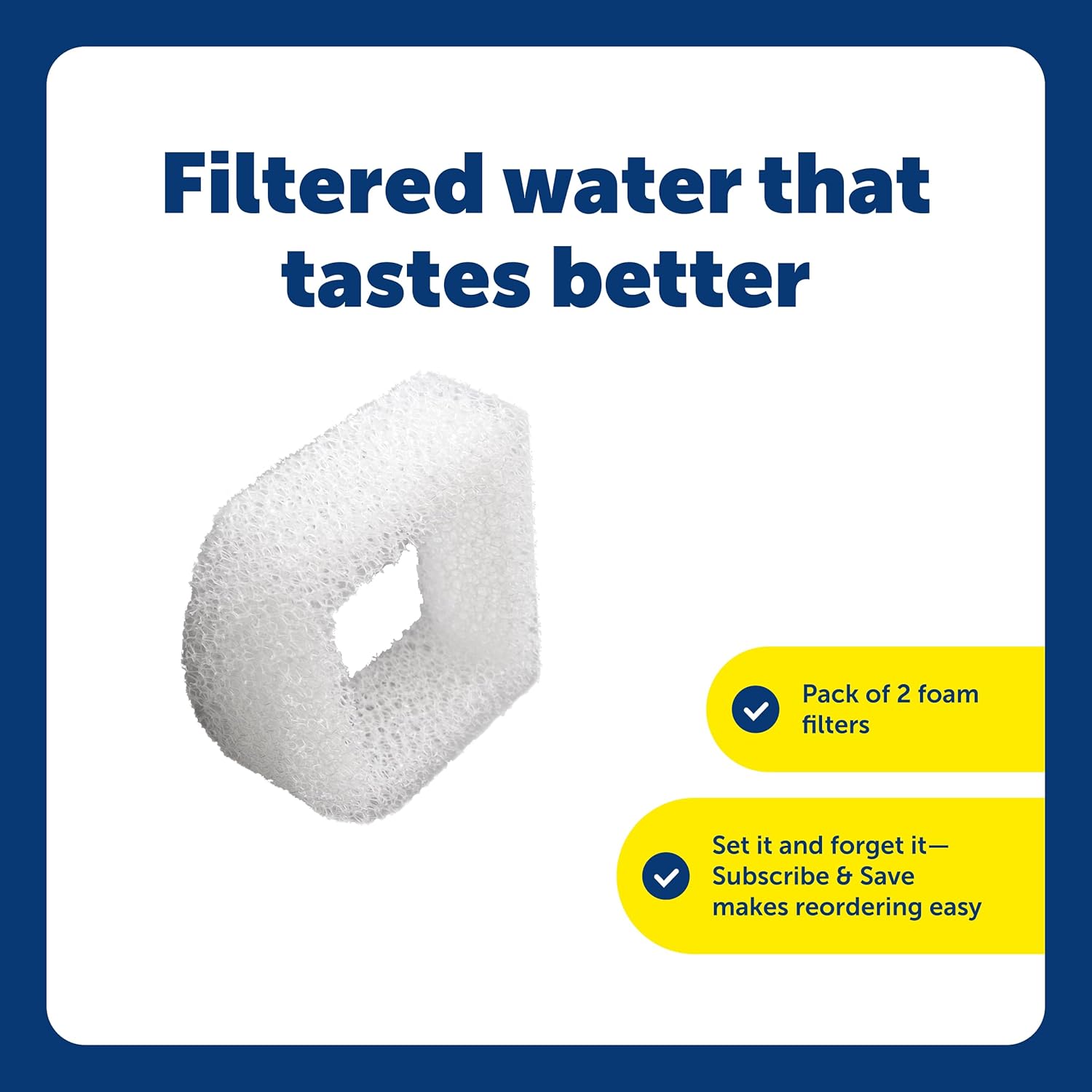 PetSafe Drinkwell Replacement Foam Filters - Improves Water Cleanliness - Protects Pump - Catches Hair Debris - Compatible with Ceramic, Stainless, Plastic Pet Fountains