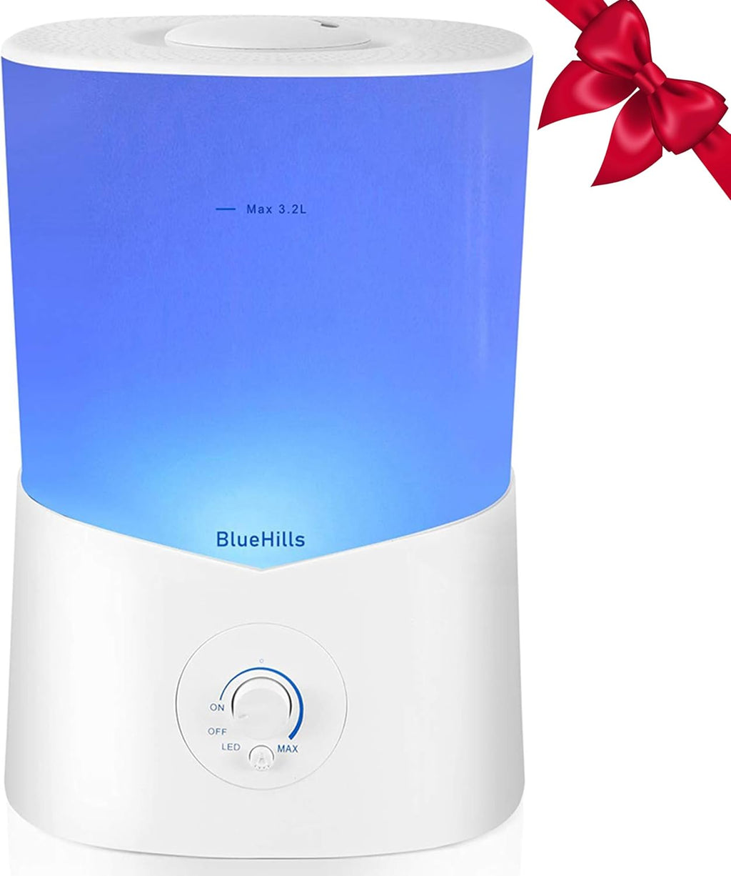 BlueHills Premium 3000 ML XL Essential Oil Diffuser Aroma Humidifier 3 Liter Big Capacity Huge Size Plant Baby Living Room D¨¦cor Lights Home High Mist Long Run Time Aromatherapy Diffuser White 3L-K1