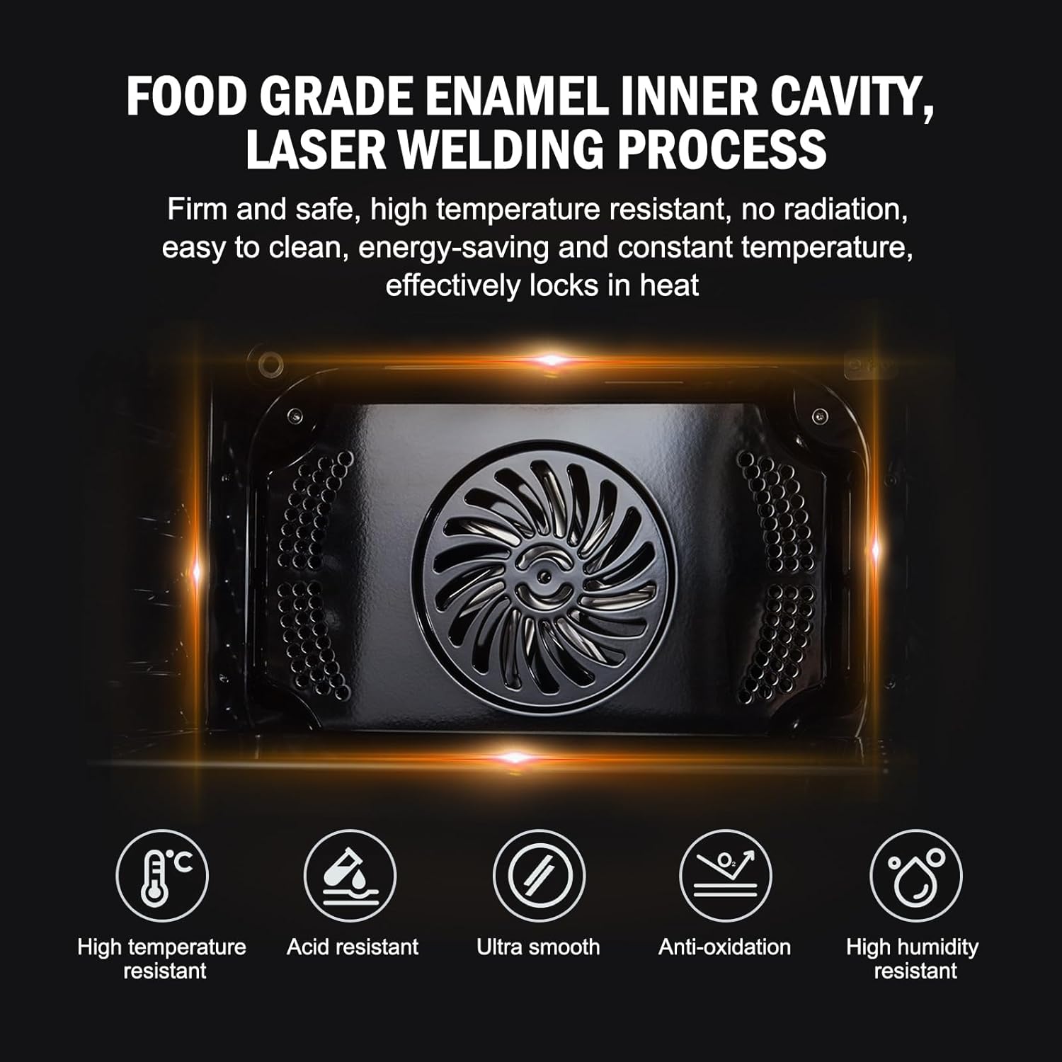 2 i Electri Singl Wal Oven 300 w 240V 2.5Cu.f Built-i Electri Convectio Oven Bakin Modes wit Timer Safet Lock 3 Surroun Heating Ai Fryin Function