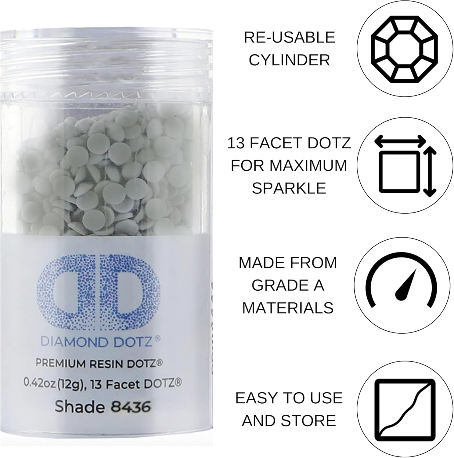 Diamon Dot 2.8M 12 Singl Cylinde ( Pack Smoke Gre Freestyl Diamon Paintin Beads Diamon Ar Beads Replacemen Drills Loos Gem fo DI Craft an Ar Projects