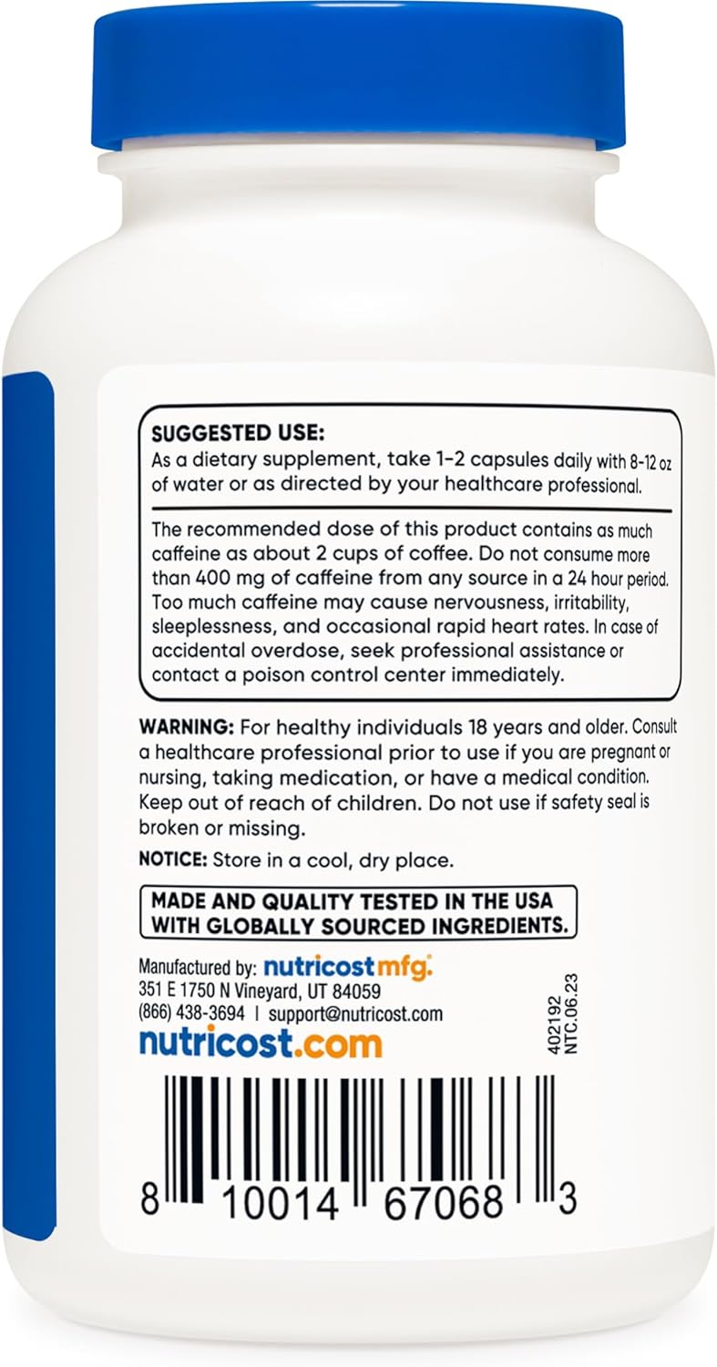 Nutricos Guaran 1000m Serving 15 Vegetaria Capsule Natura Herba Brazilia Caffein Energize Supplement