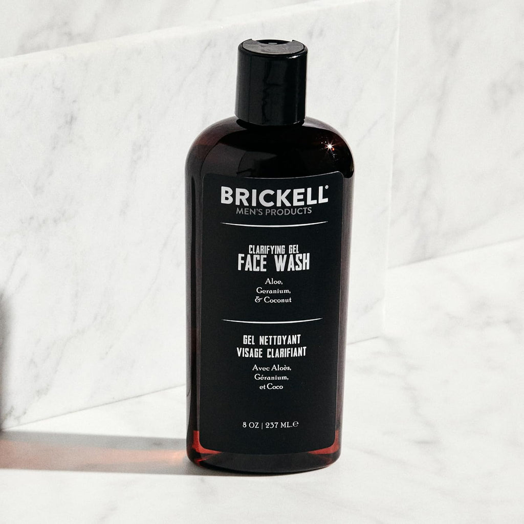 Brickel Men' Product Dail Advance Fac Car Routin I Ge Facia Cleanse Wash Fac Scrub Facia Moisturize Lotion Natura an Organi Men' Ski Car Gif Set Scented